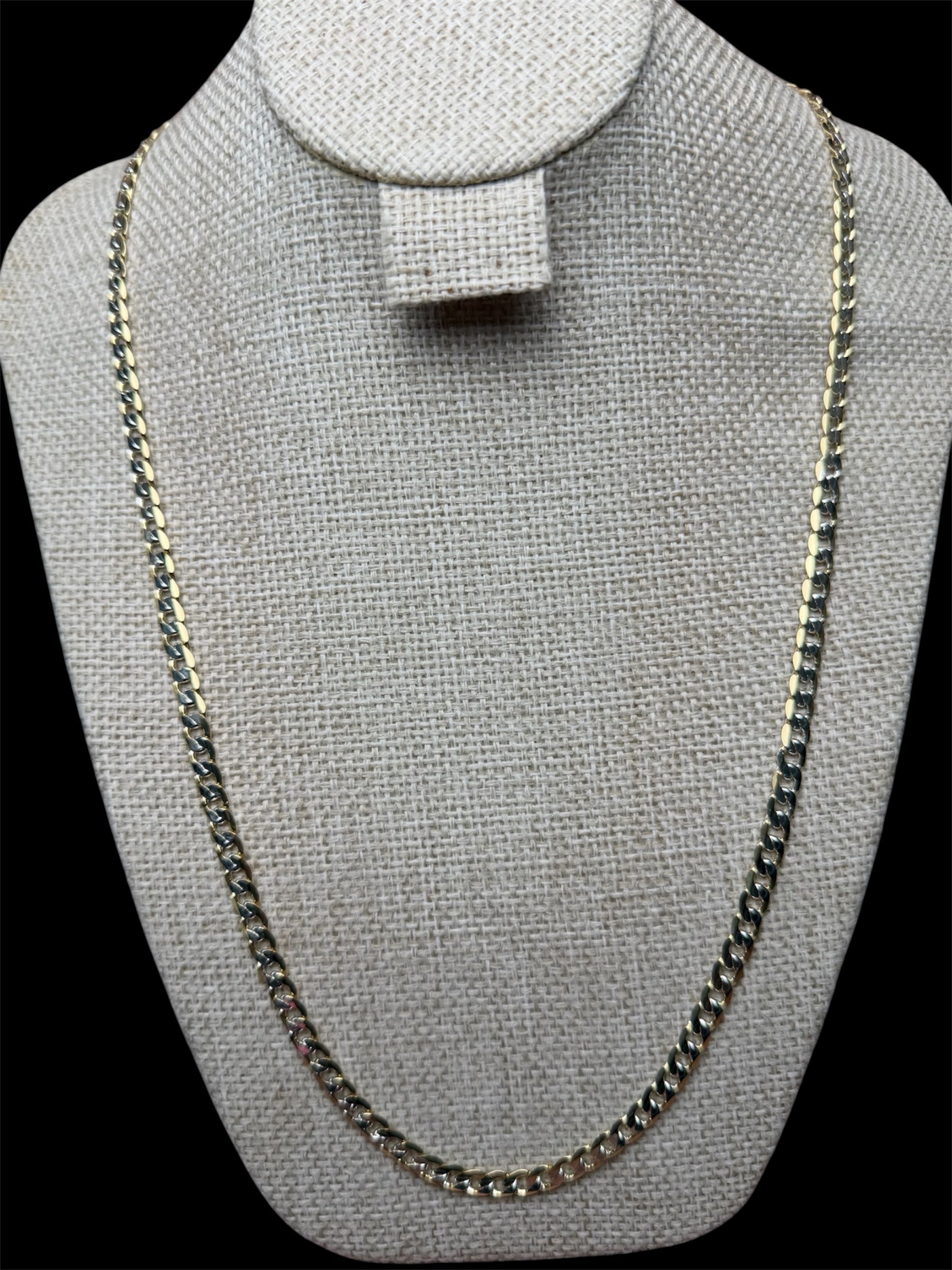 Cadena Barbada Combinada 5 mm Oro Laminado 18 K