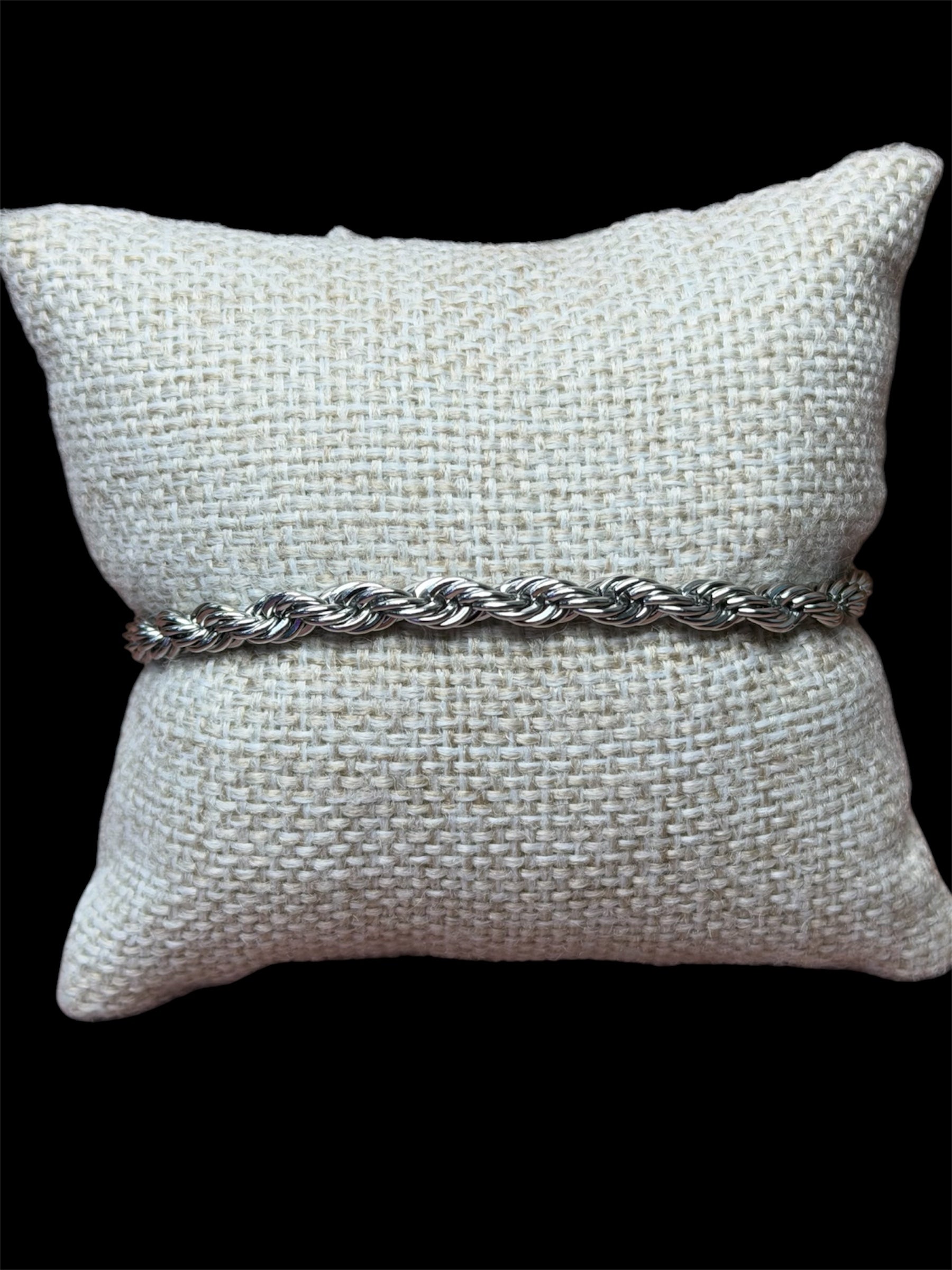 Pulsera Torzal Plata 5 mm