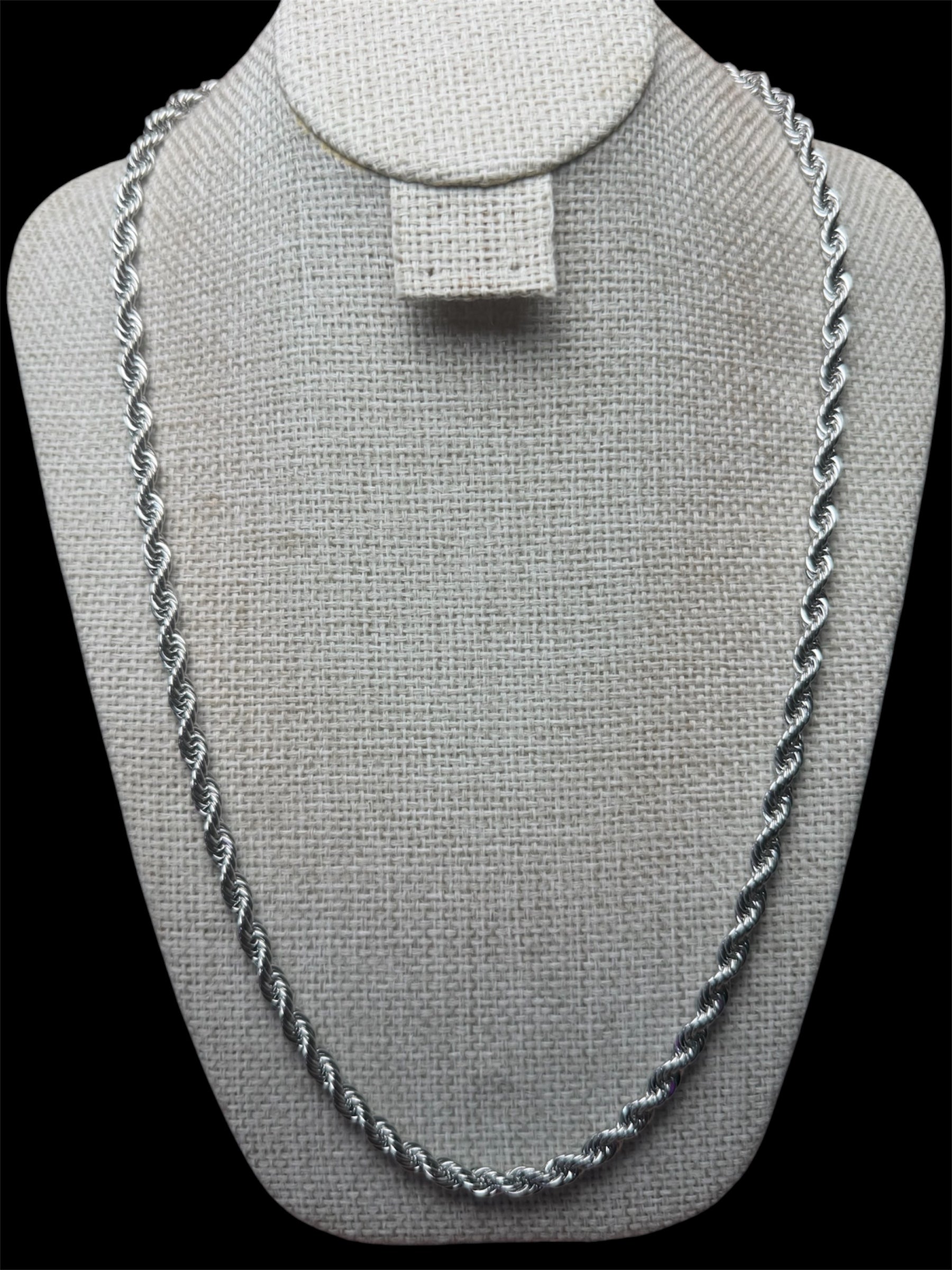 Cadena Torzal Plata 5 mm Acero Inoxidable