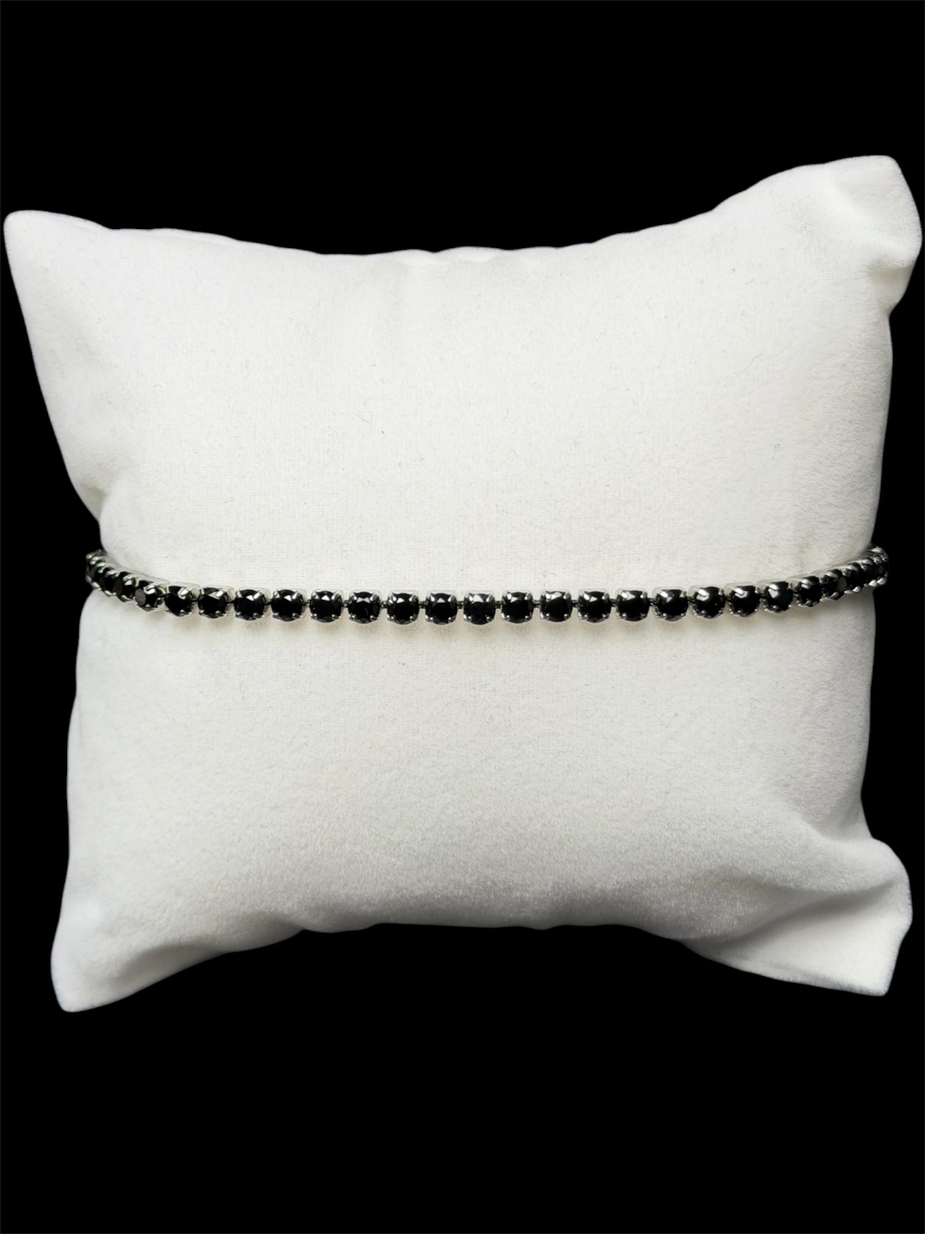 Pulsera Tenis Negra 3 mm Acero Inoxidable