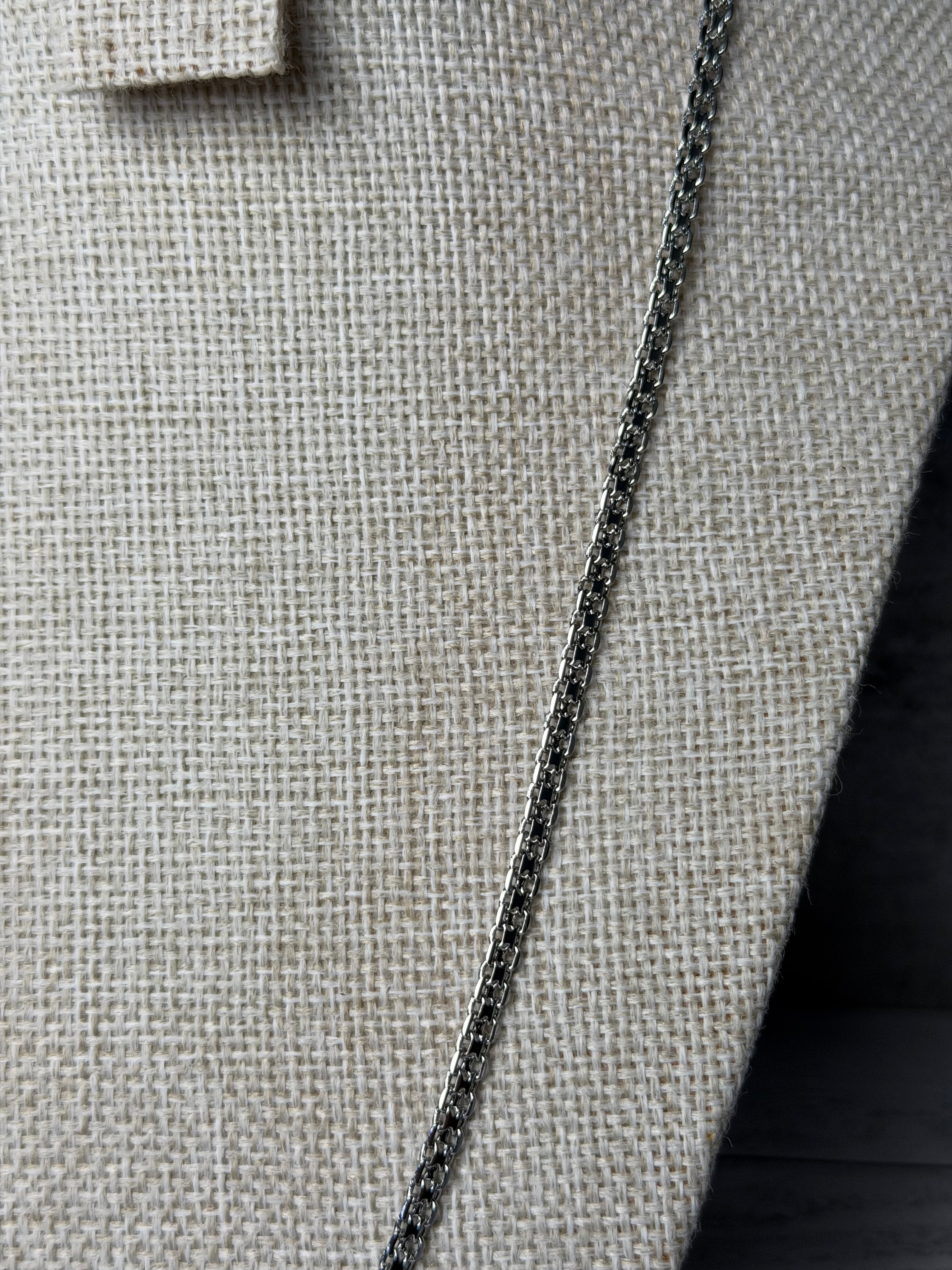 Cadena Tejido Chino Plata 3 mm