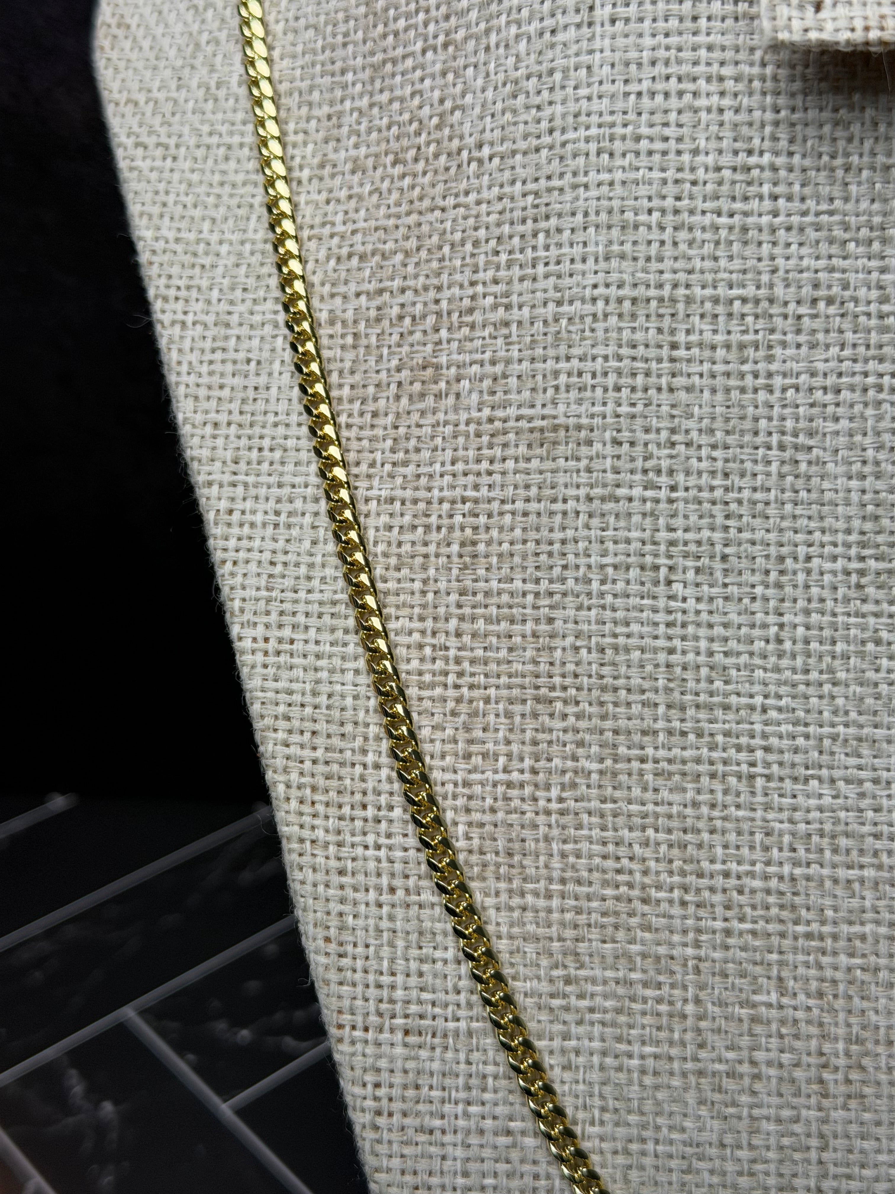 Cadena Cubana 3.5 mm Oro Laminado 18 K