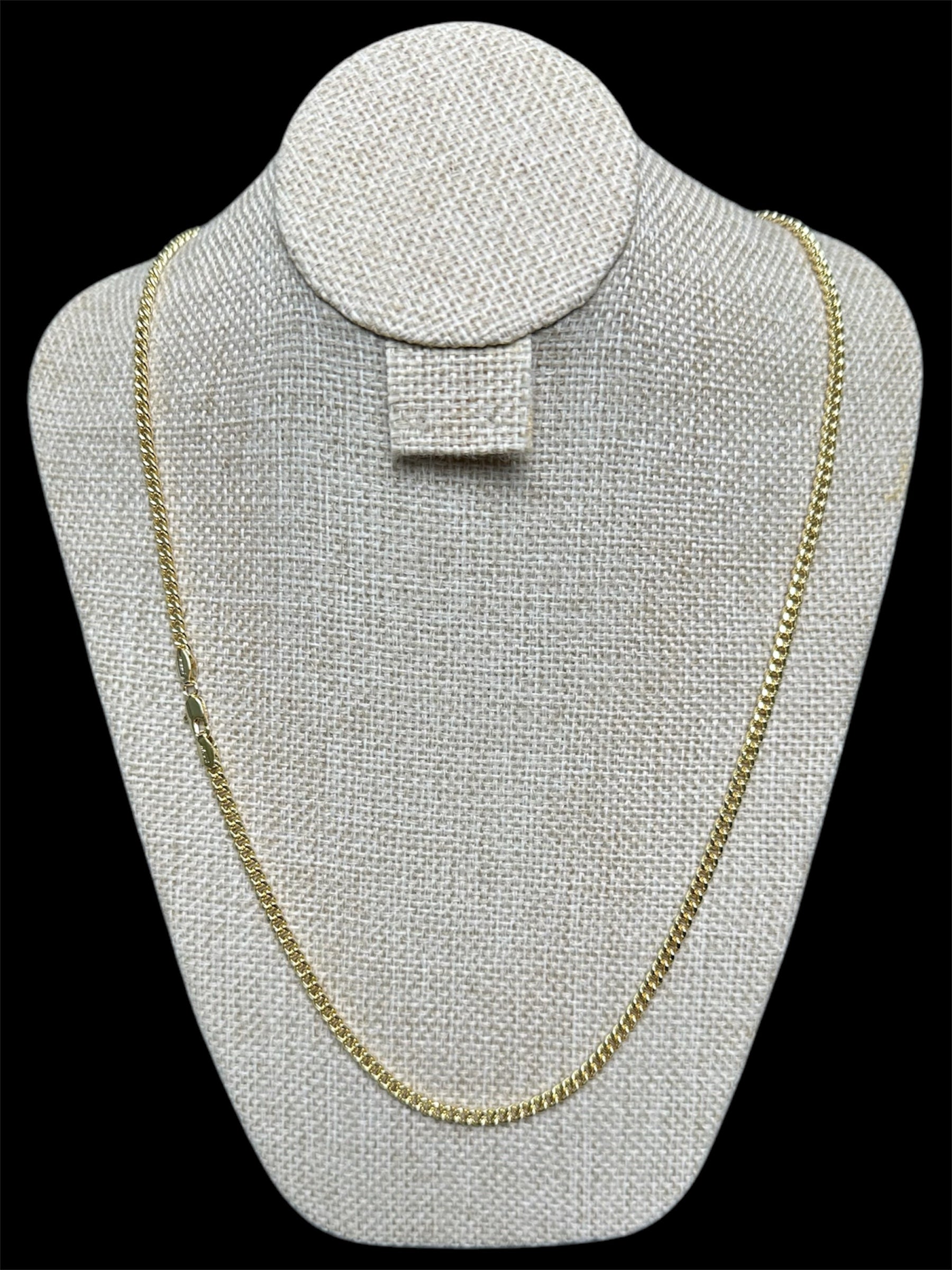 Cadena Cubana 3 mm Oro Laminado 18 K