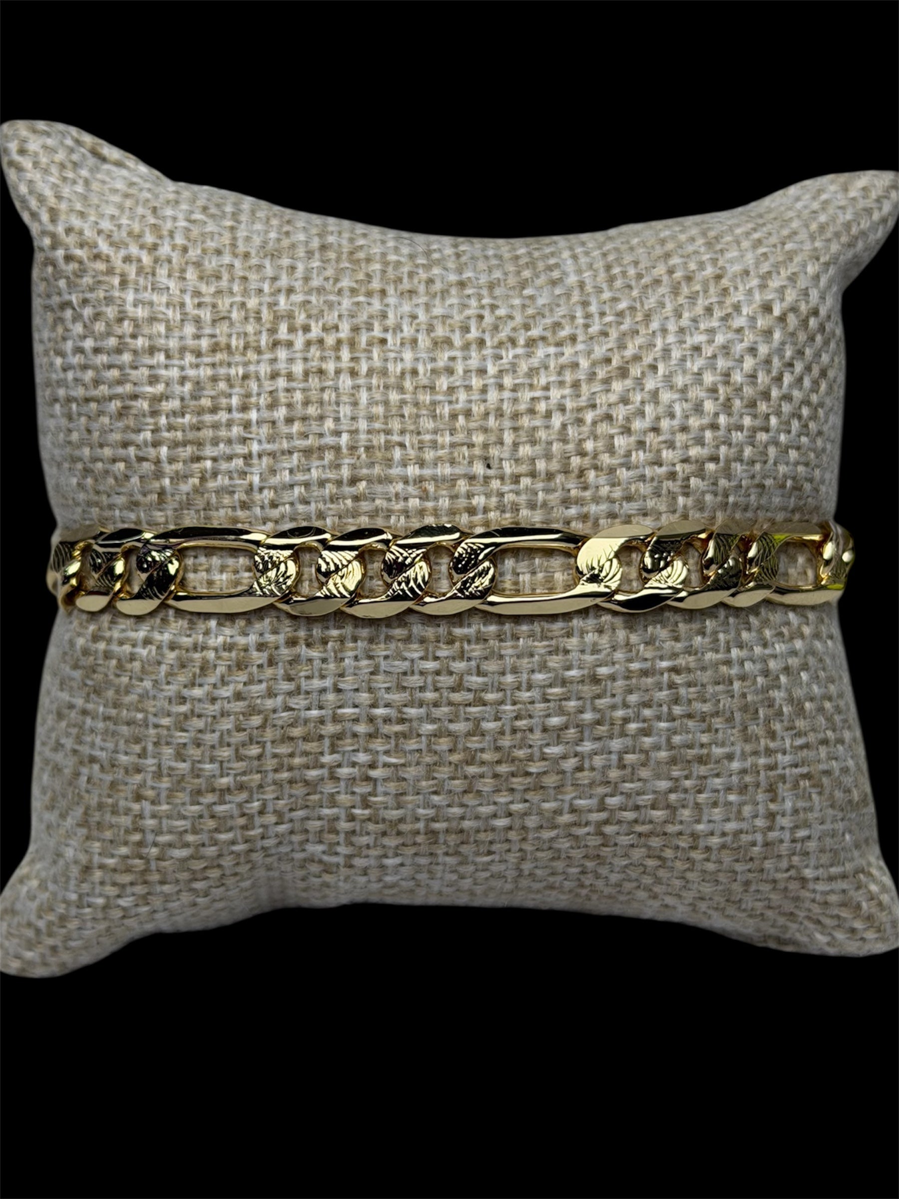 Pulsera Crtr Barbada 8 mm Oro Laminado 18 K