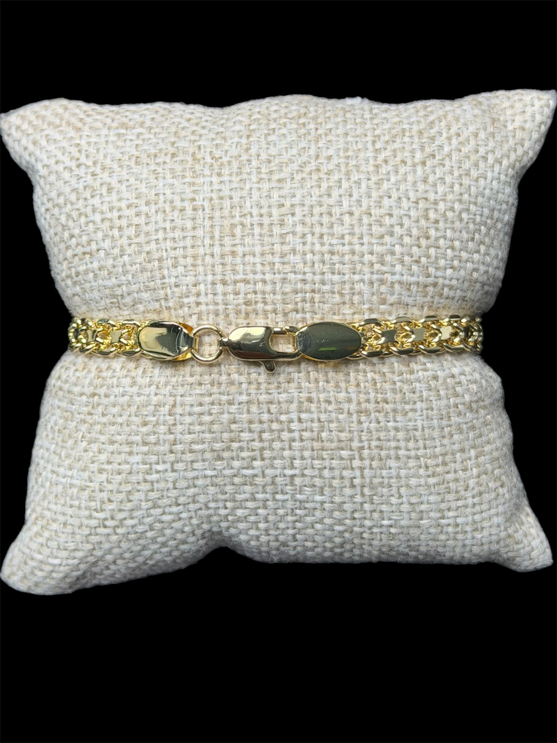 Pulsera Tejido Chino 5.5 mm Oro Laminado 18 K