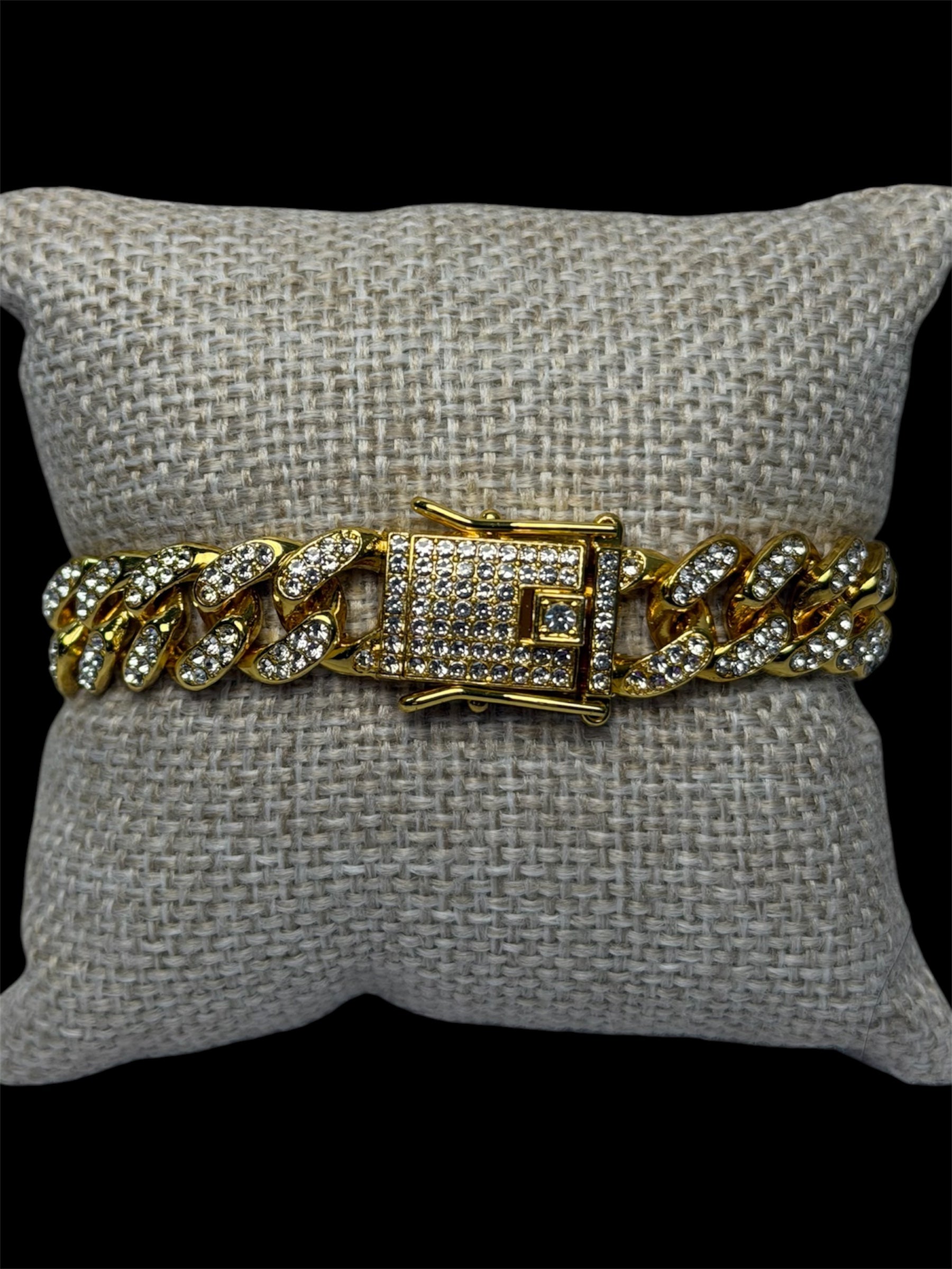 Pulsera Cubana Zirconias 10 mm
