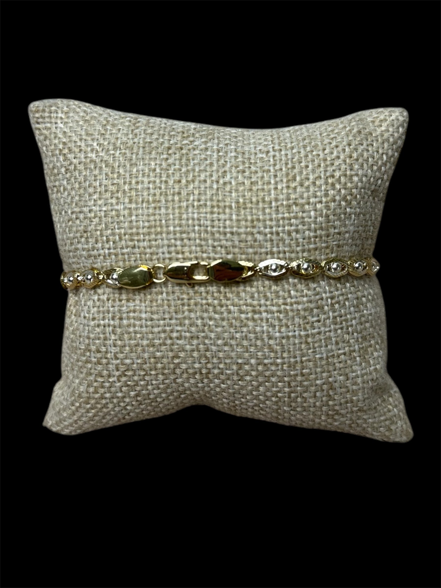 Pulsera Esfera 4 mm Oro Laminado 18 K