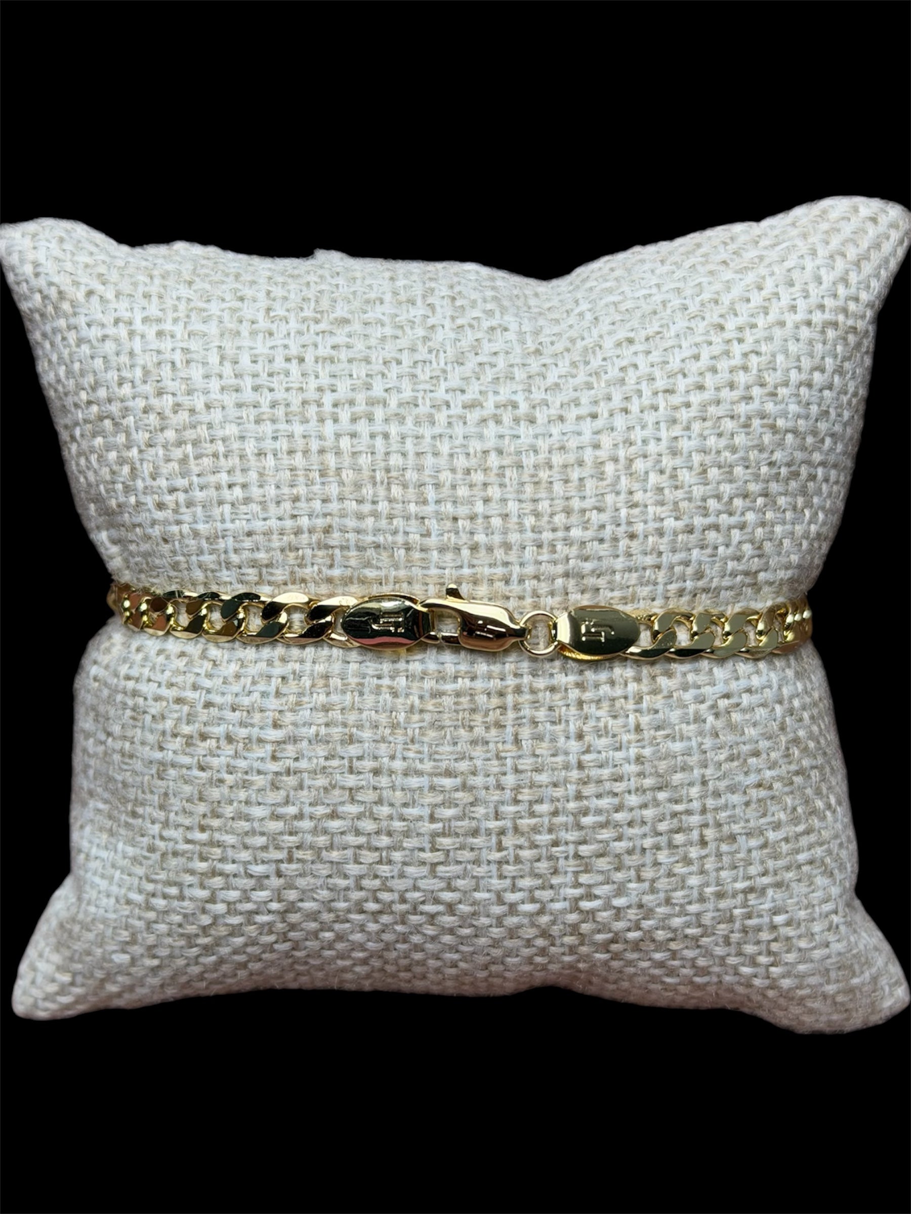 Pulsera Barbada 5 mm Oro Laminado 18 K
