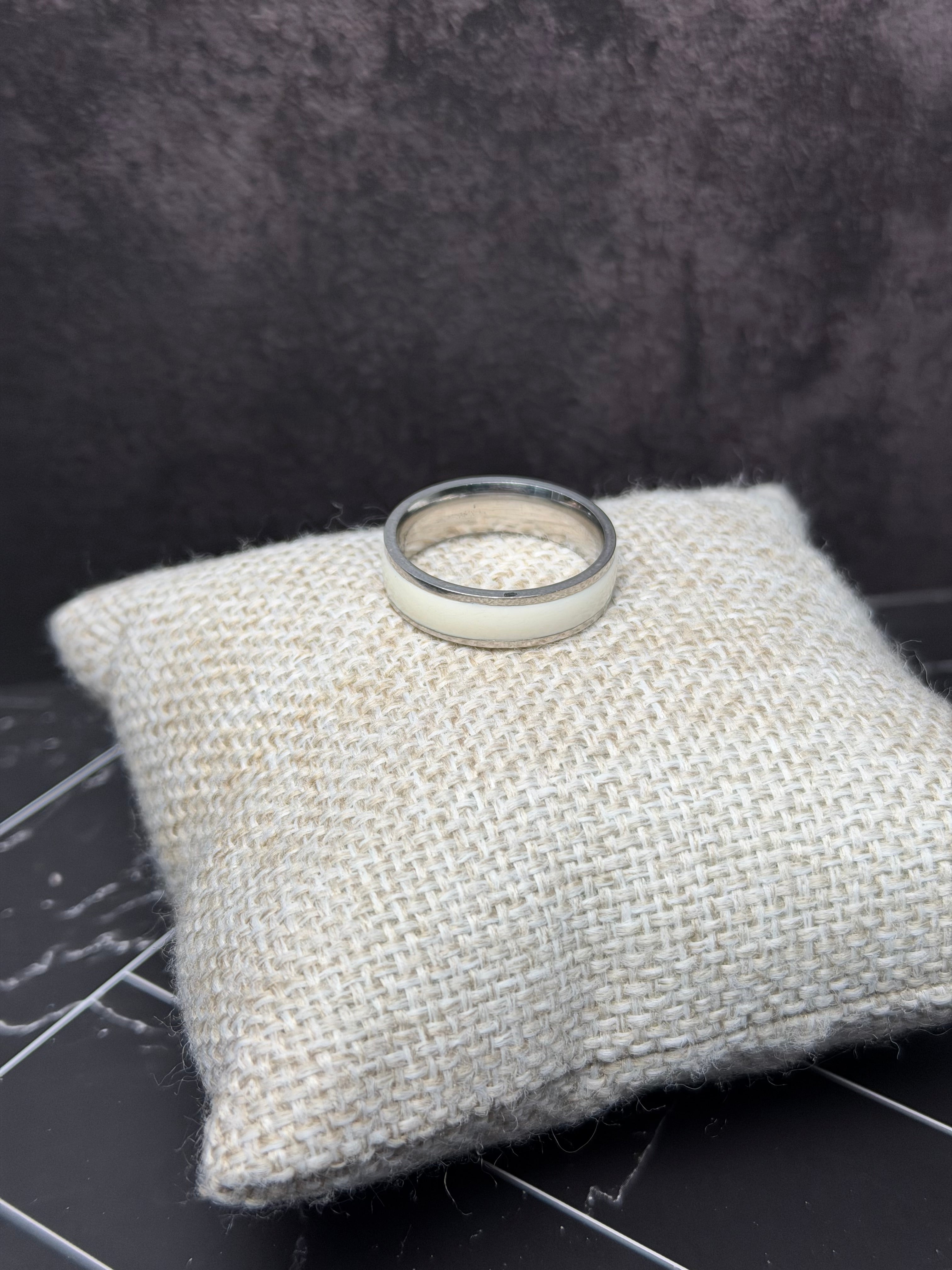 Anillo Redondo Plata Blanco