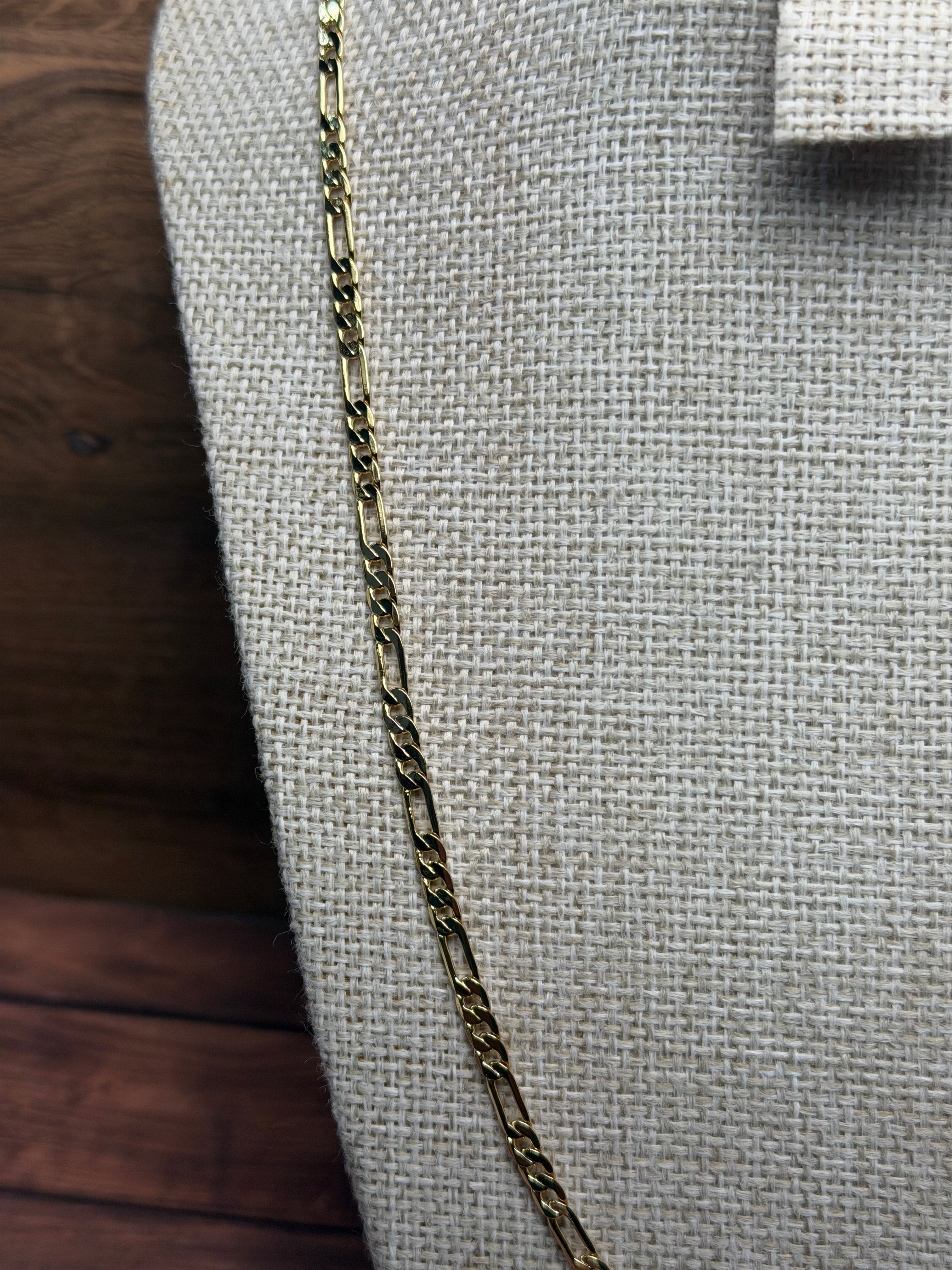 Cadena Crtr 4 mm Oro Laminado 18 K