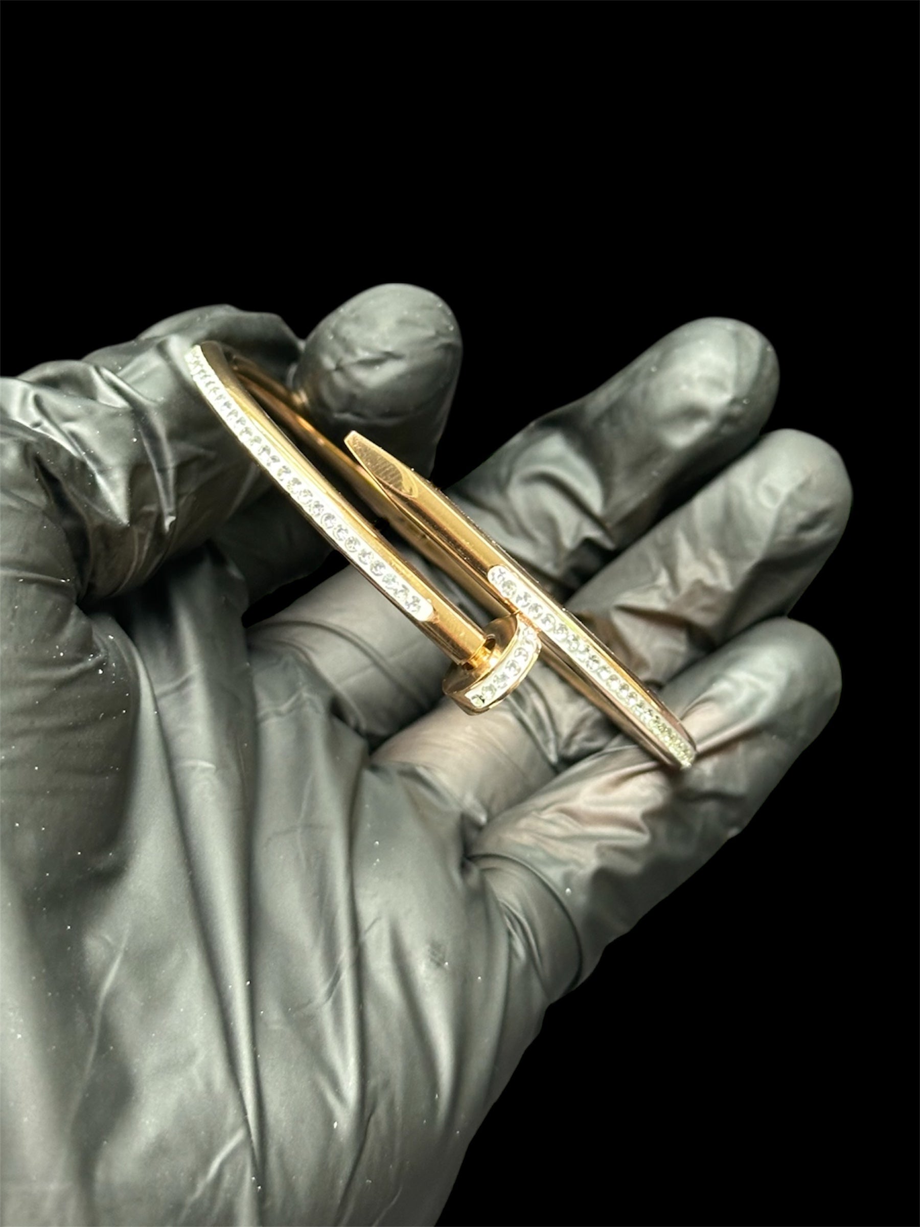 Pulsera Crtr Tornillo Rosa Zirconias