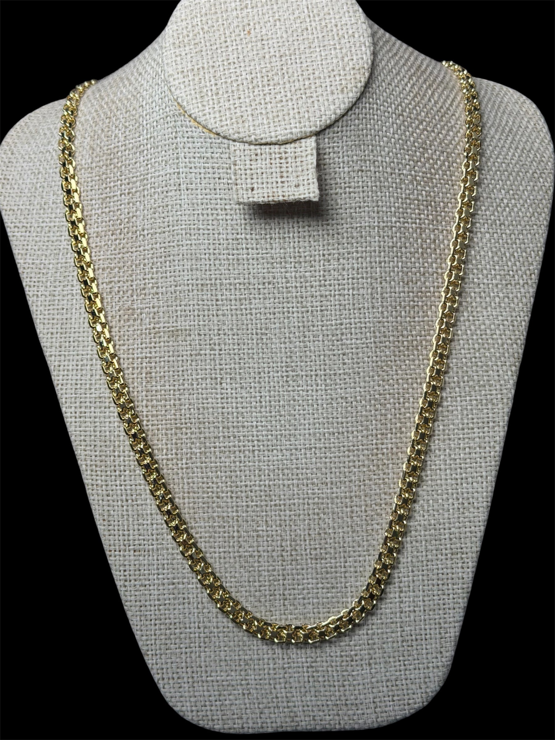 Cadena Tejido Chino 5.5 mm Oro Laminado 18 K