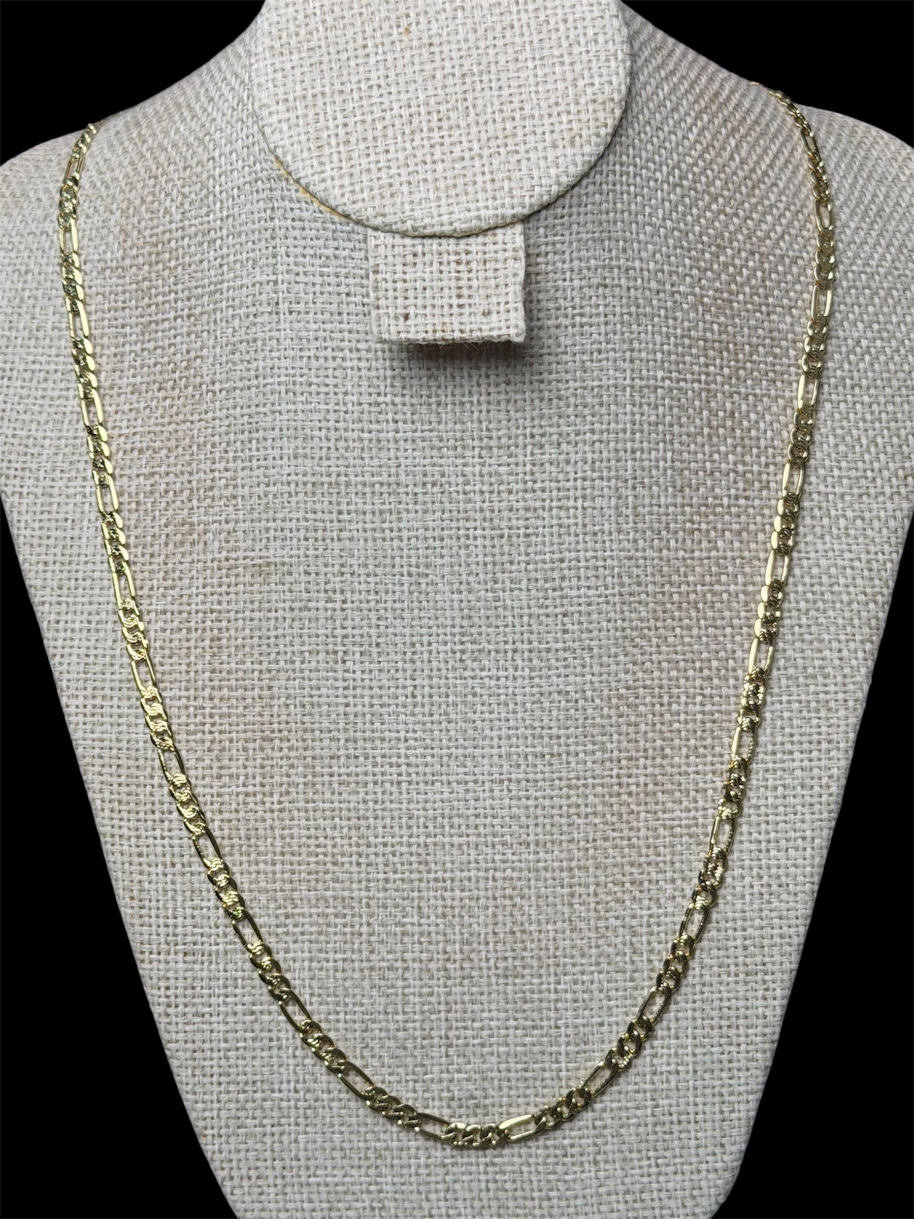 Cadena Figaro 4 mm Oro Laminado 18 K