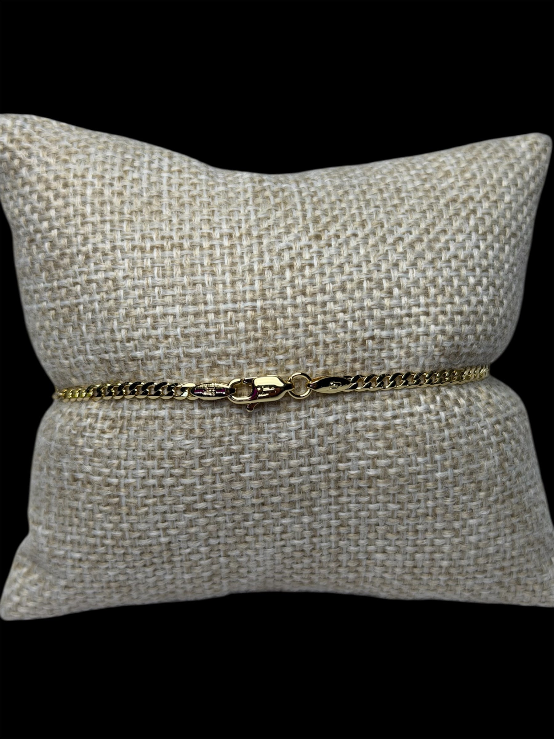 Pulsera Barbada 2 mm Oro Laminado 18 K