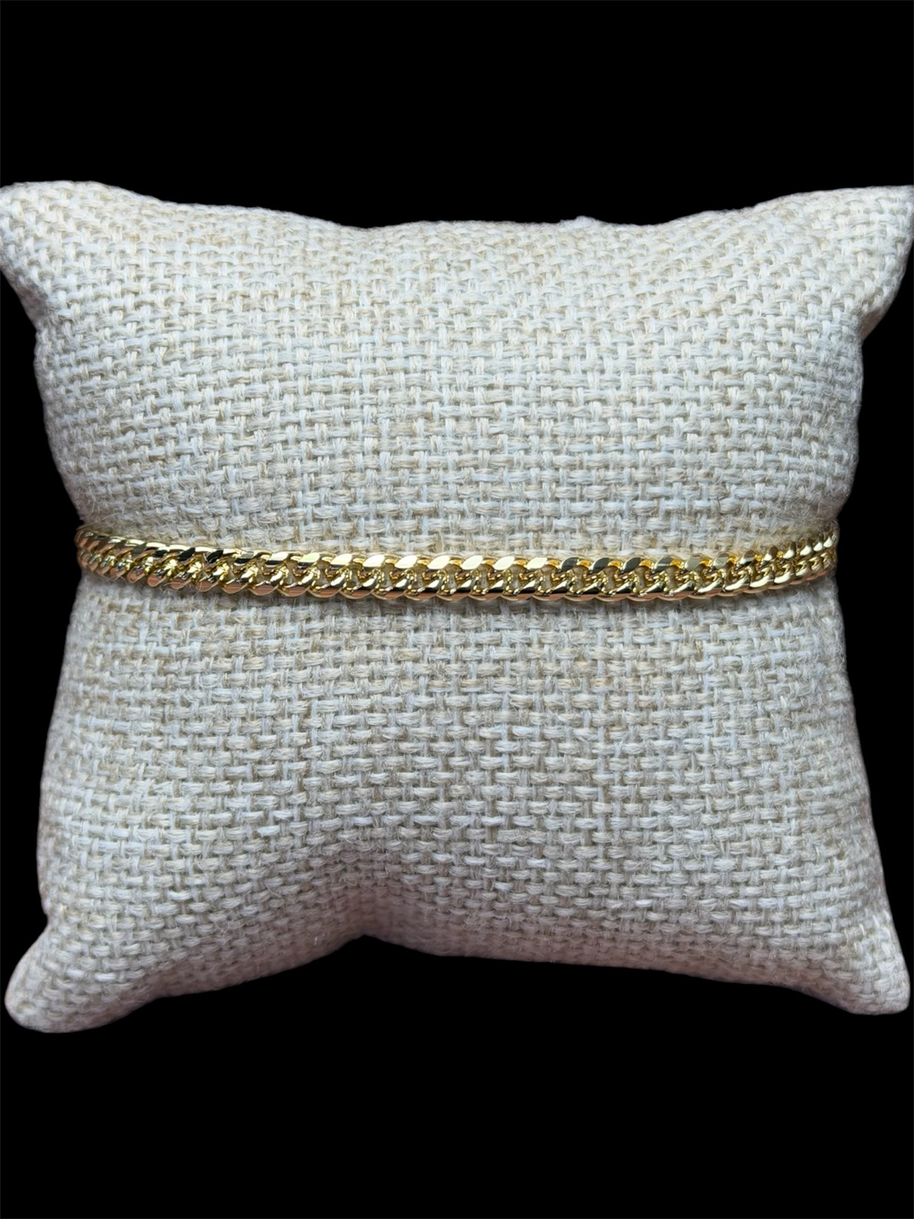 Pulsera Cubana 4.3 mm Oro Laminado 18 K