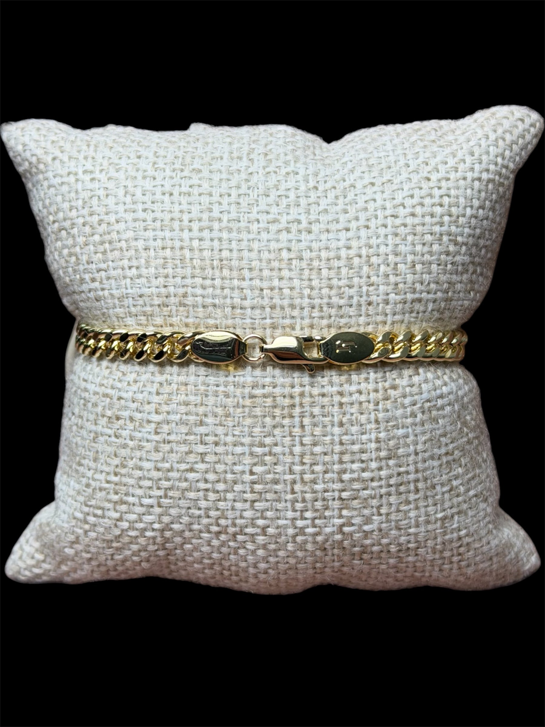 Pulsera Cubana 5.2 mm Oro Laminado 18 K