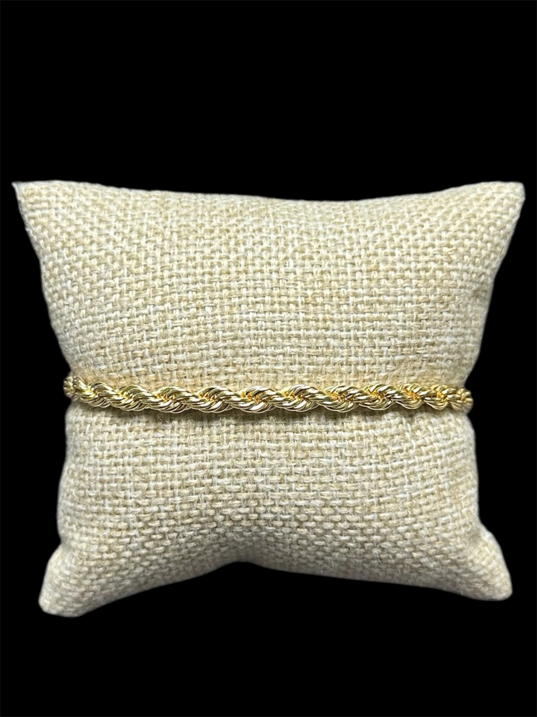 Pulsera Torzal 5 mm Oro Laminado 18 K