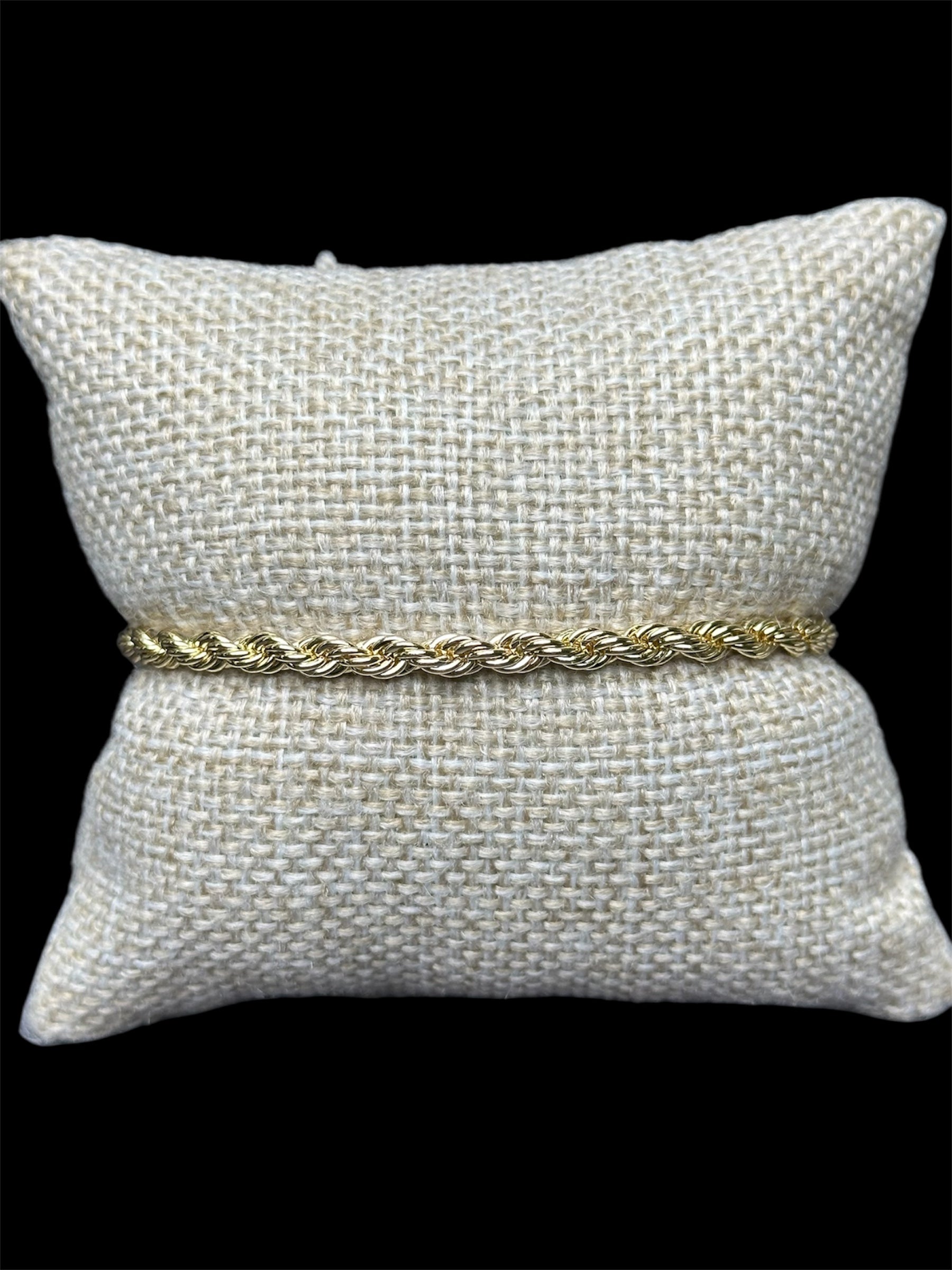 Pulsera Torzal 4 mm Oro Laminado 18 K