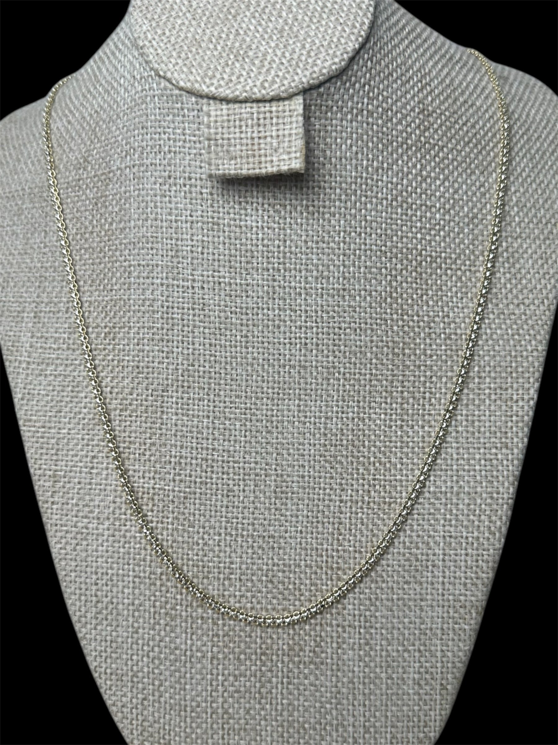 Cadena Combinada Lisa 3 mm Oro Laminado 18 K