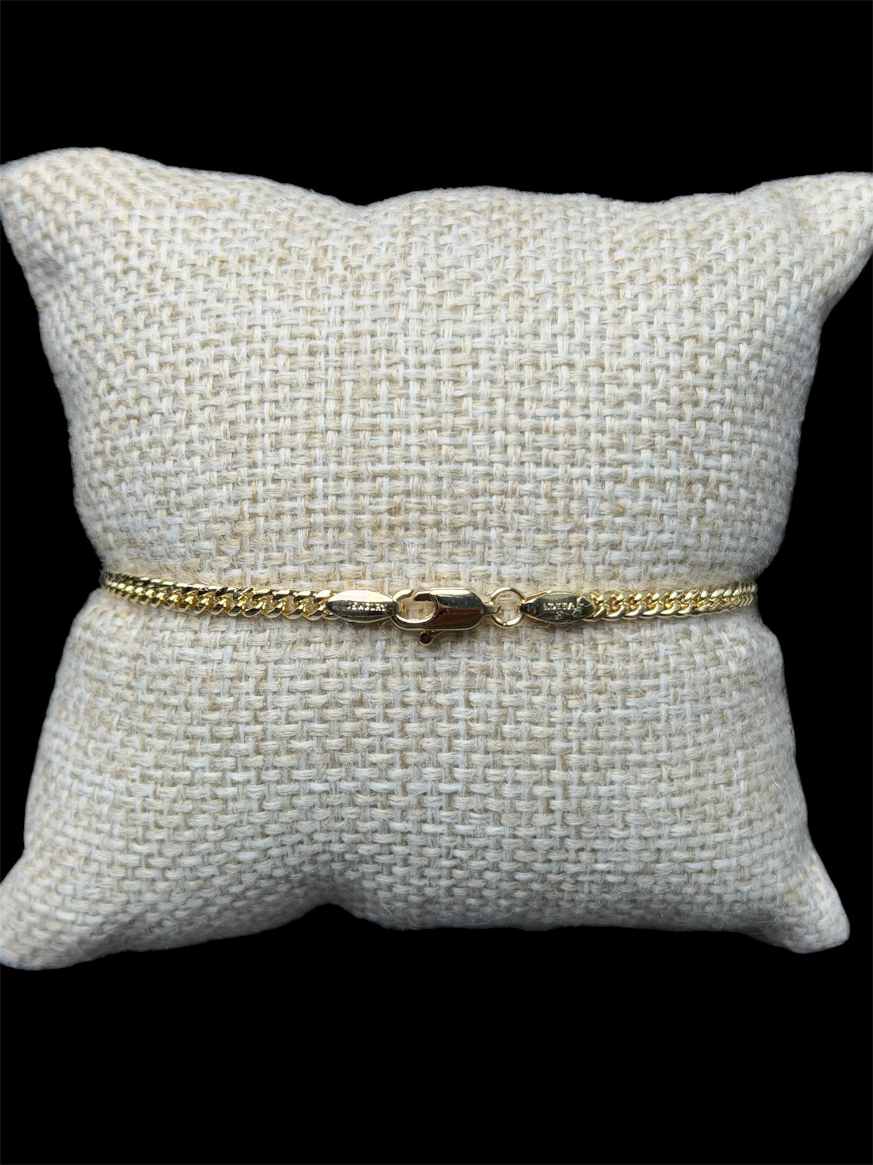 Pulsera Cubana Oro Laminado 3 mm
