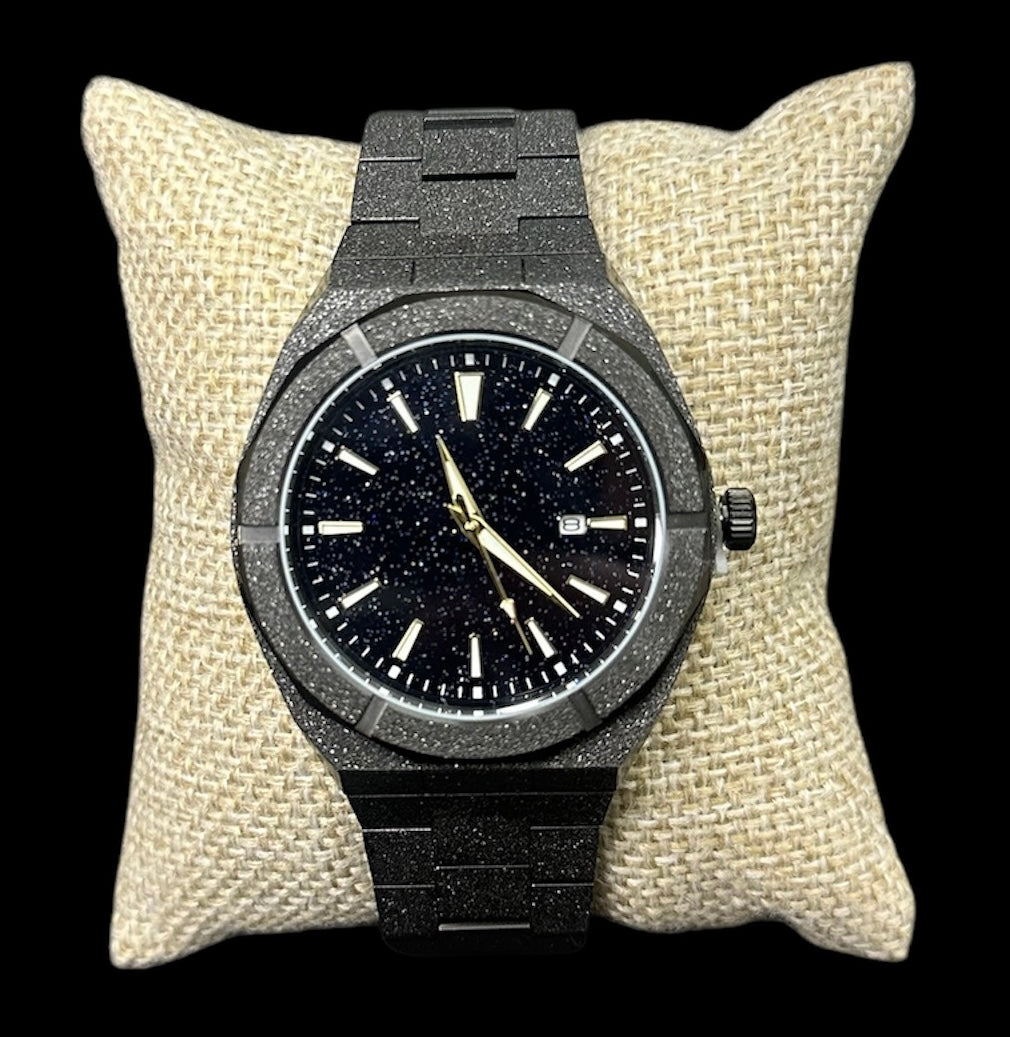 Reloj Zirconias Pesado Negro