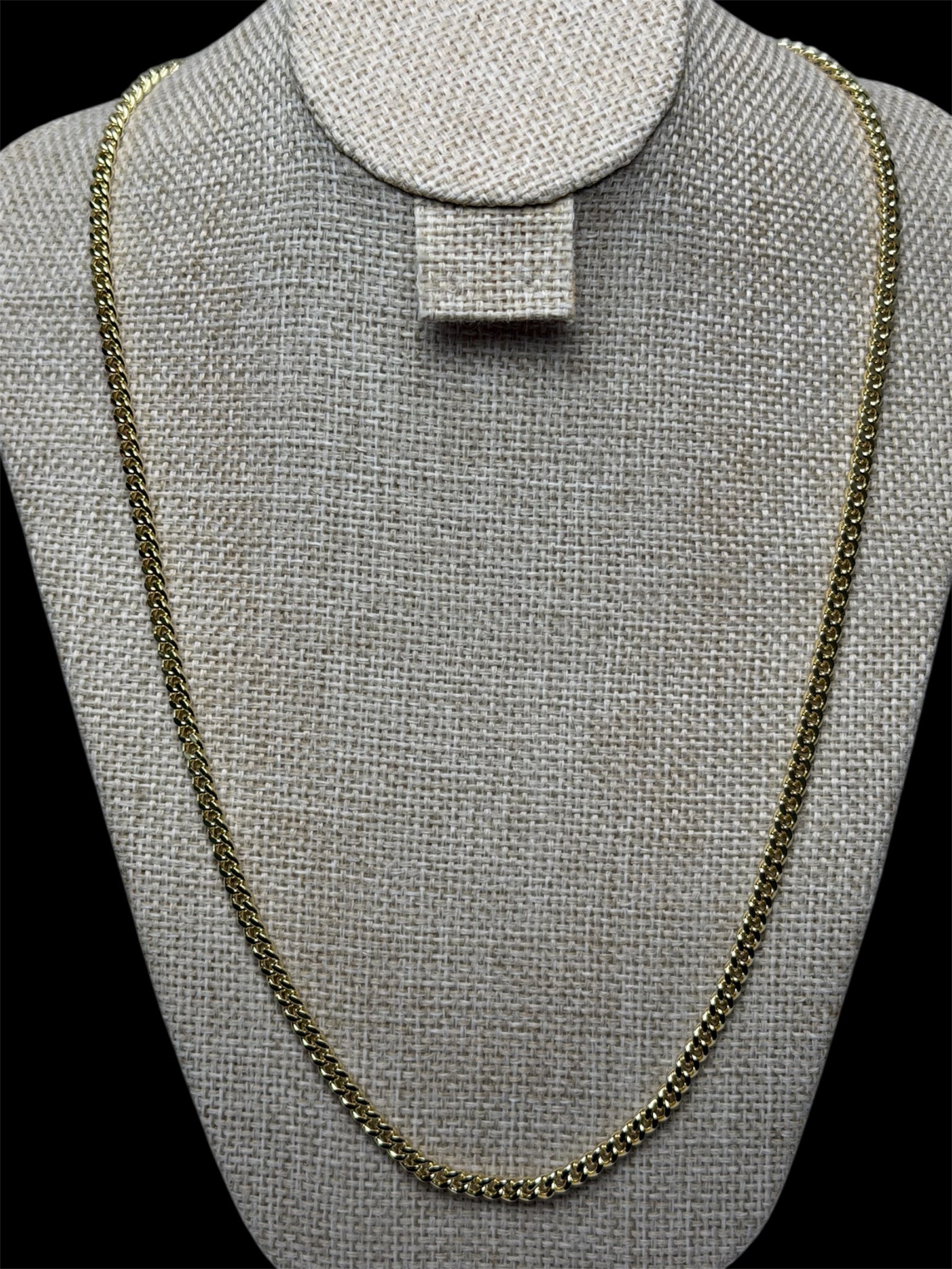 Cadena Cubana 4 mm Oro Laminado 18 K