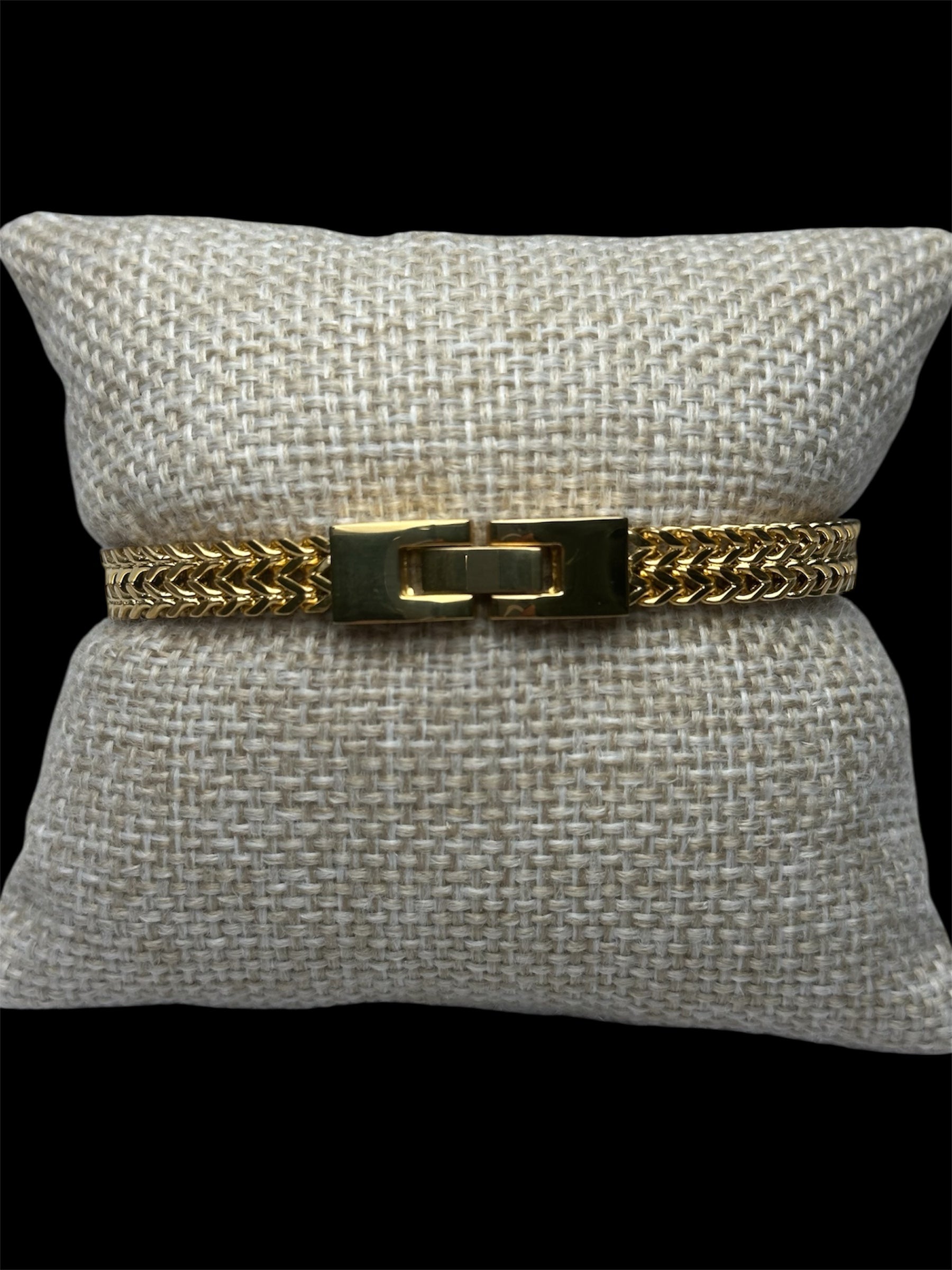 Pulsera 7 mm Acero Inoxidable Dorada