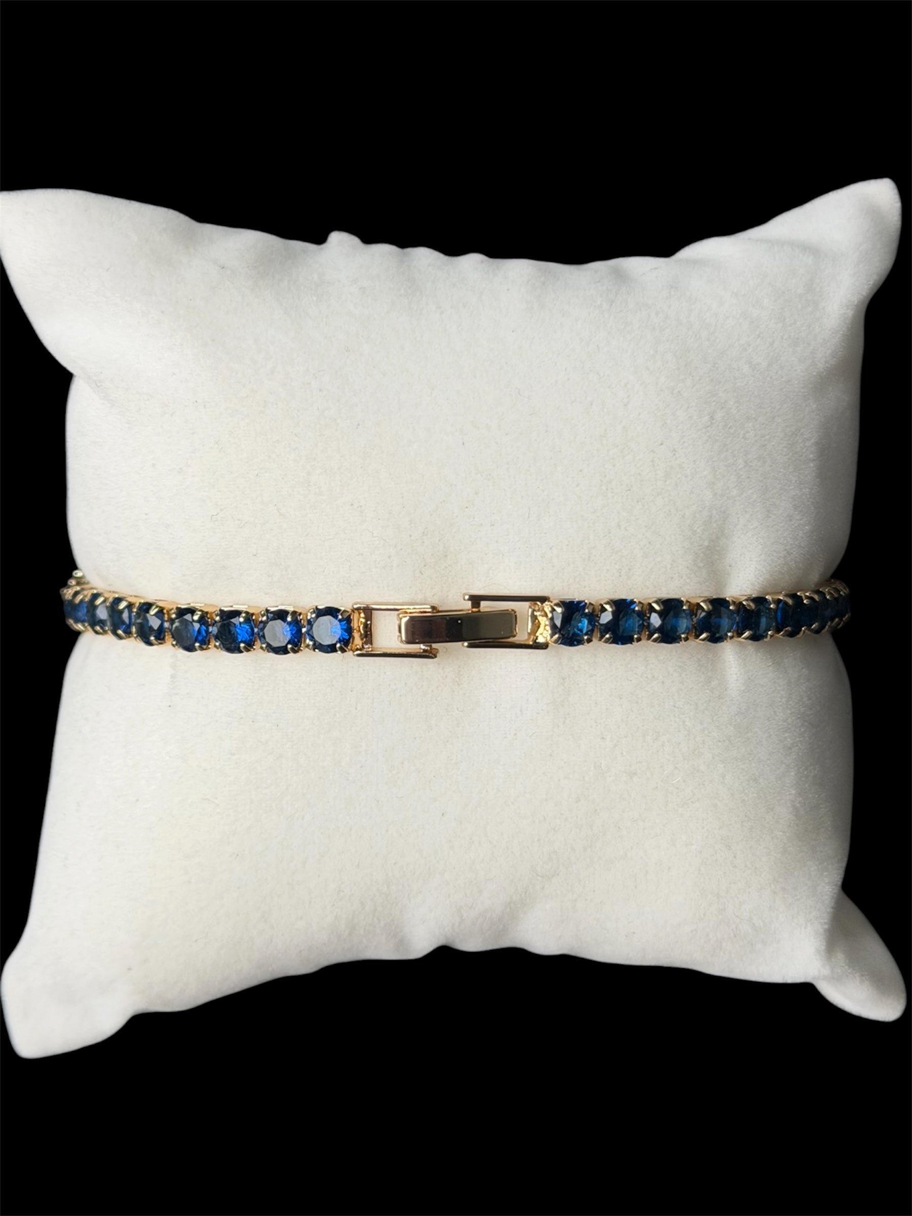 Pulsera Tenis 3 mm Azul Rosa