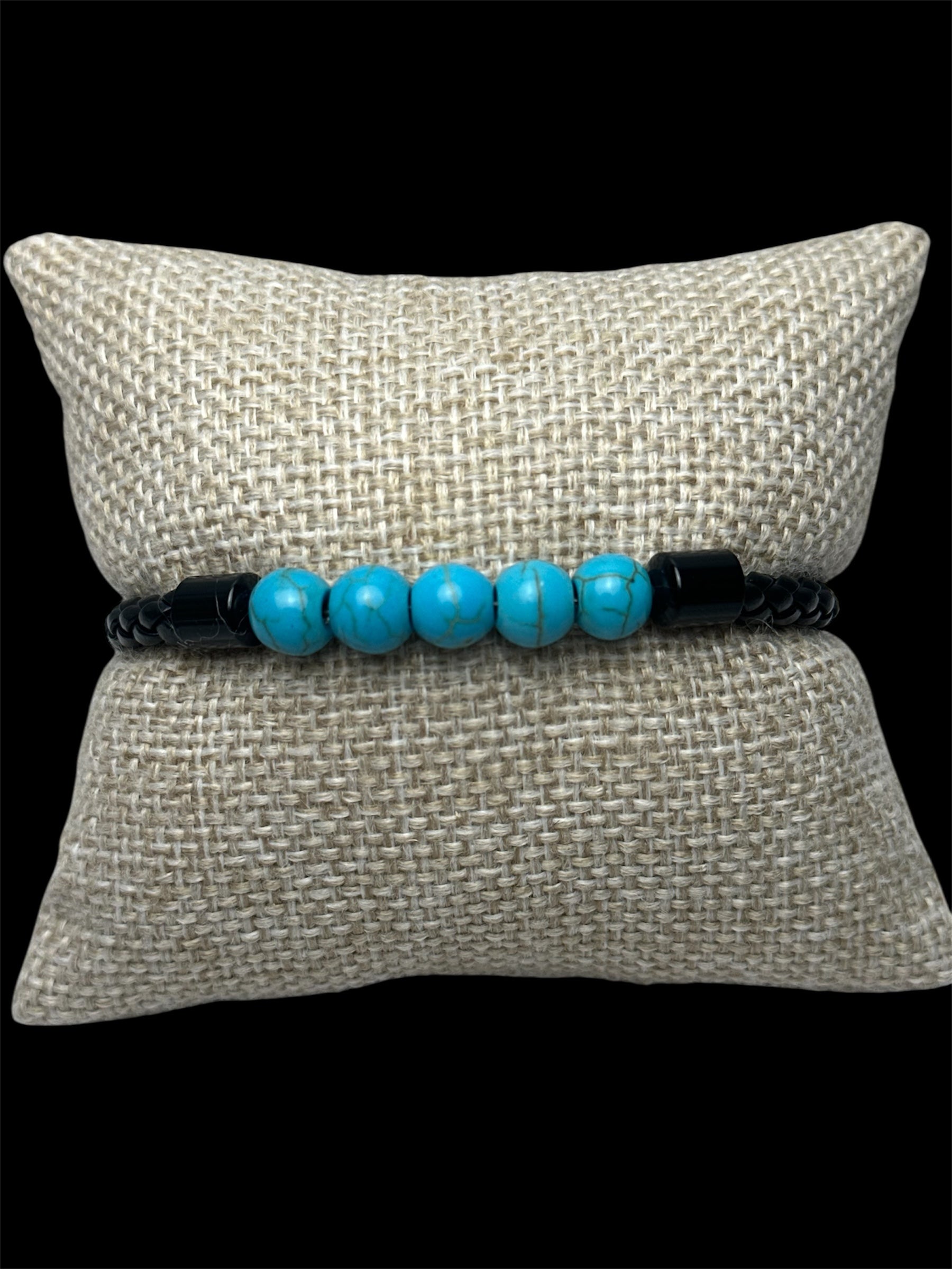 Pulsera Piedras Turquesa con Negro