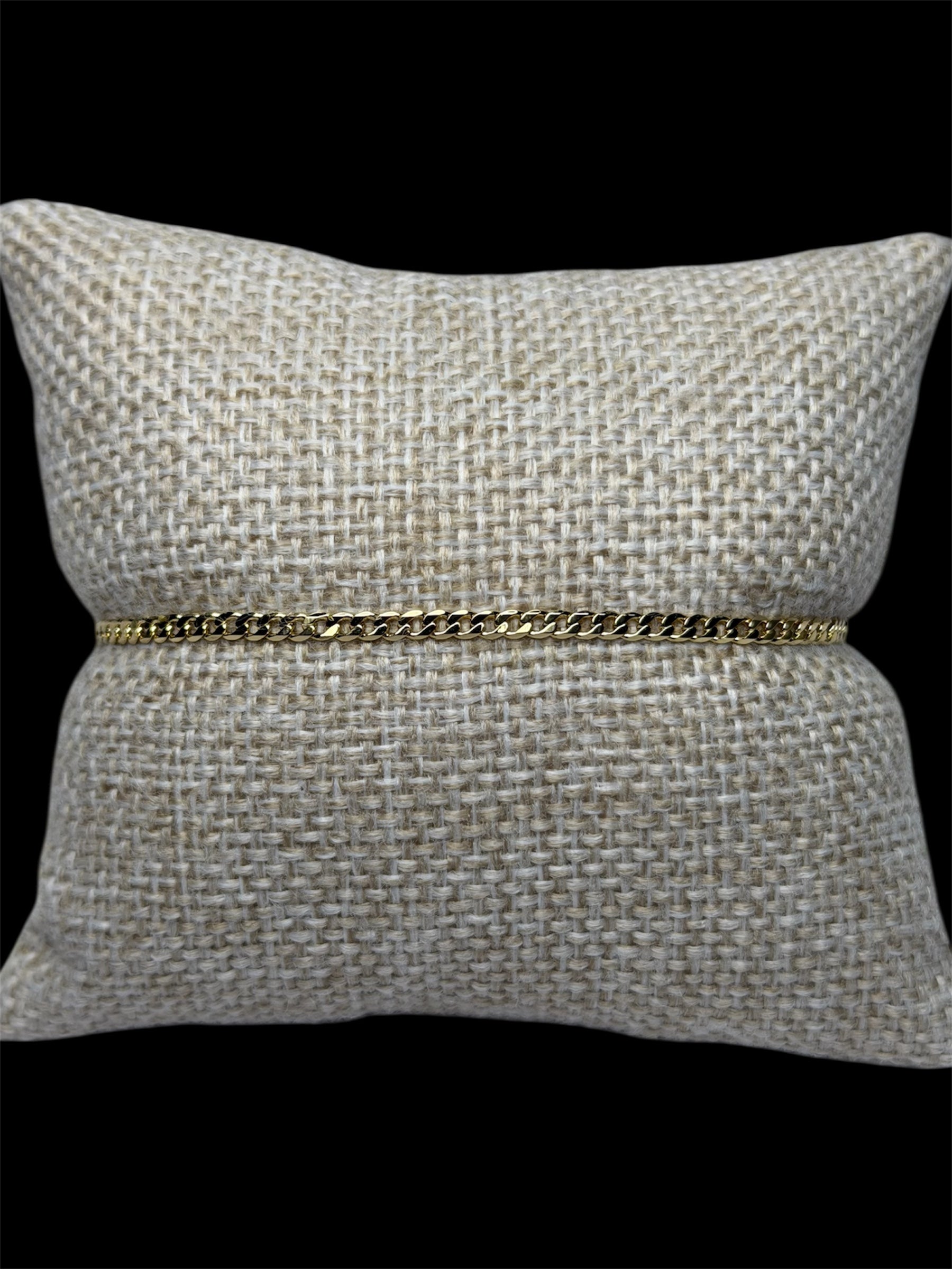 Pulsera Barbada 2 mm Oro Laminado 18 K