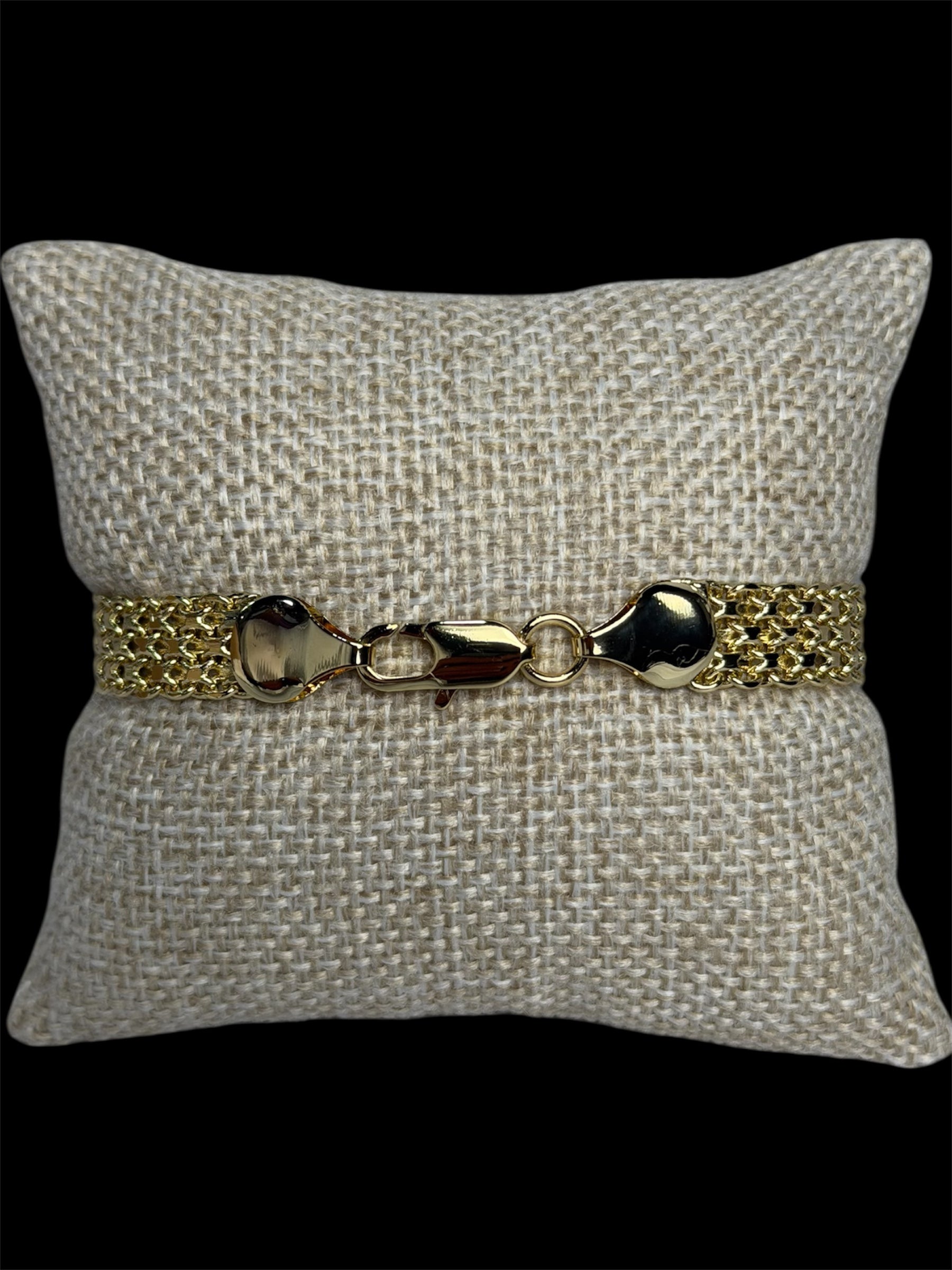 Pulsera Petatillo 10 mm Oro Laminado 18 K