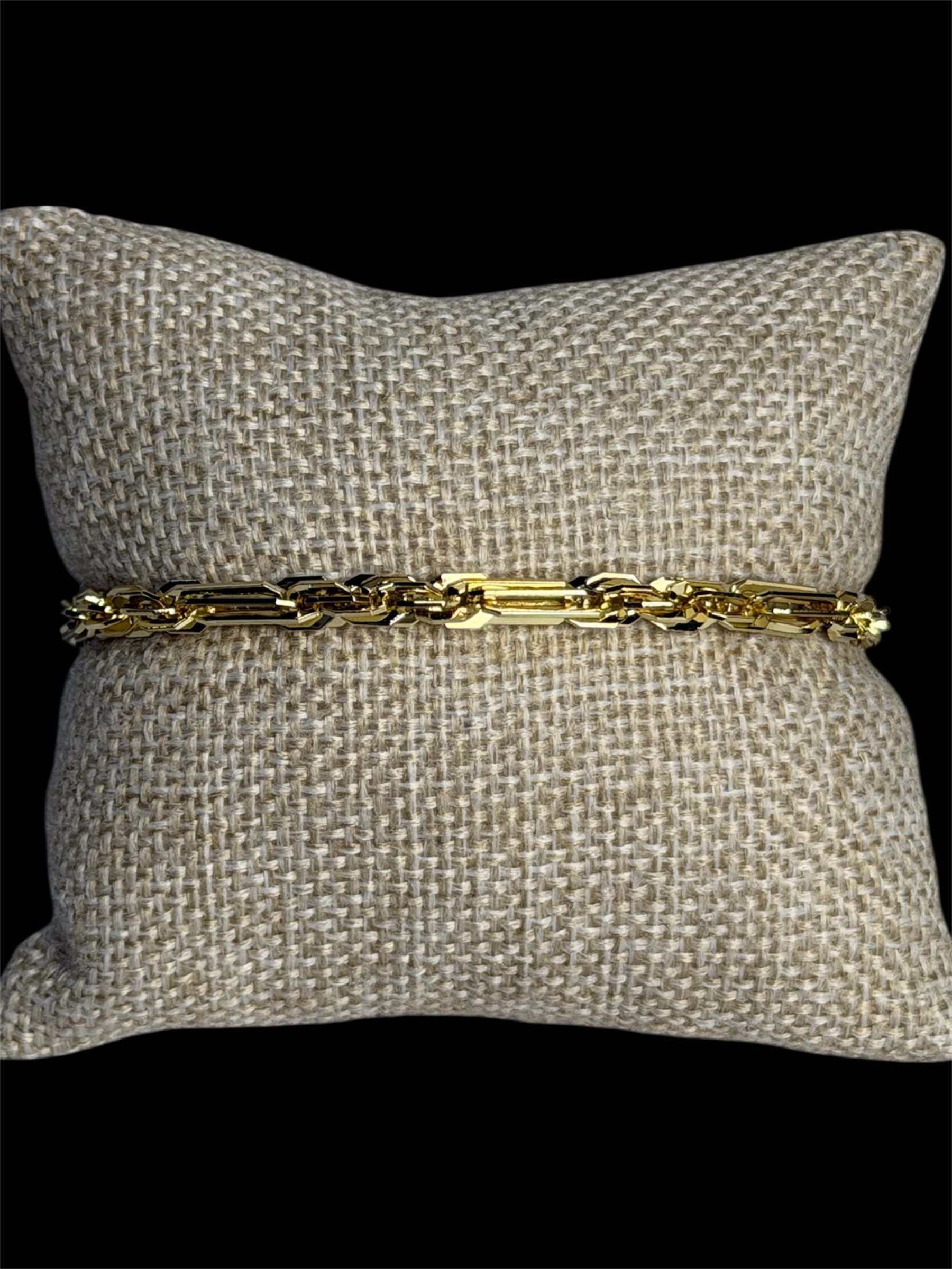 Pulsera Figaro 5 mm Oro Laminado 18 K