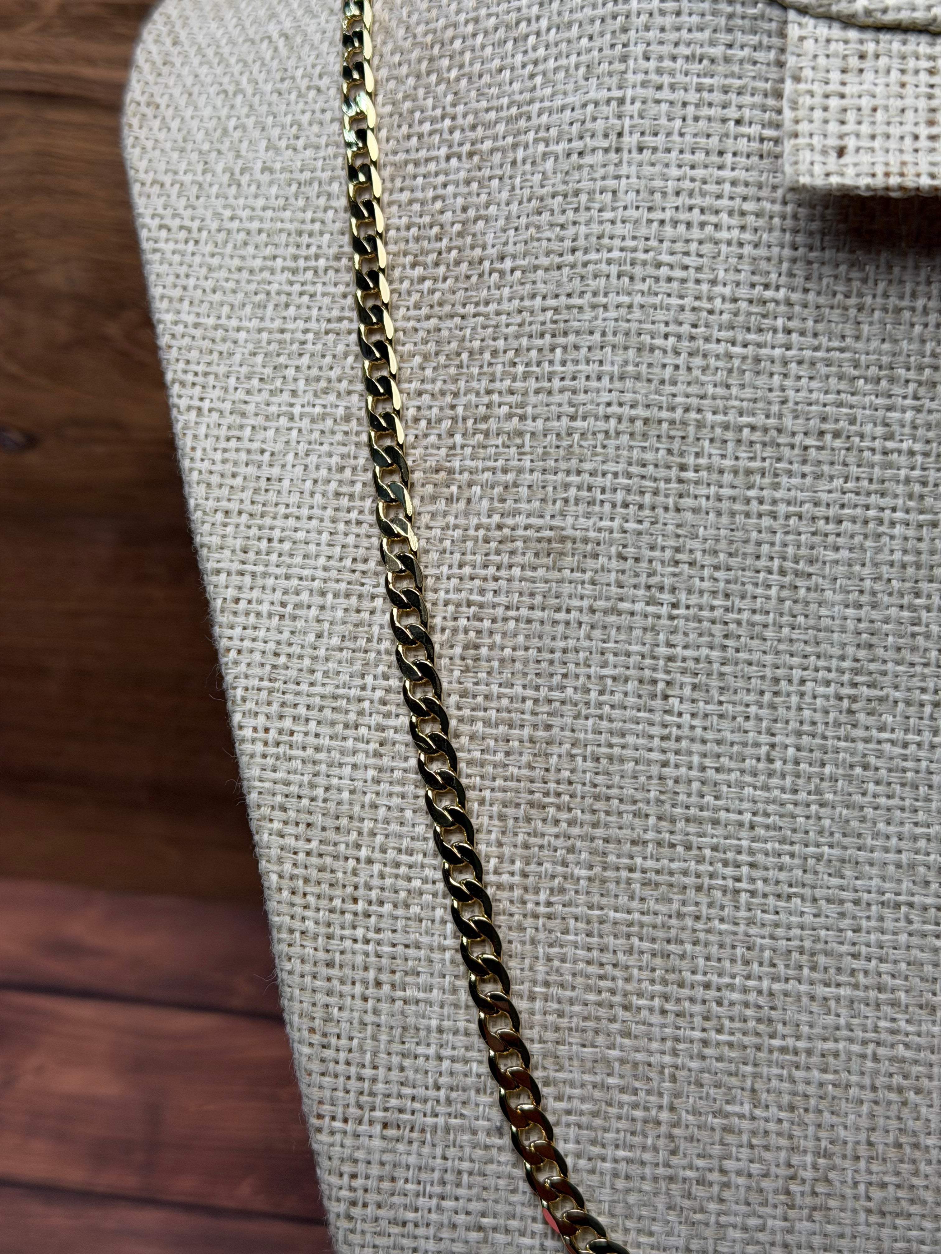 Cadena Barbada 5 mm Oro Laminado 18 K