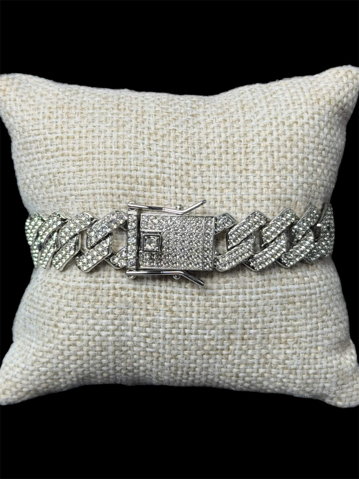 Pulsera Rombo Zirconias Plata