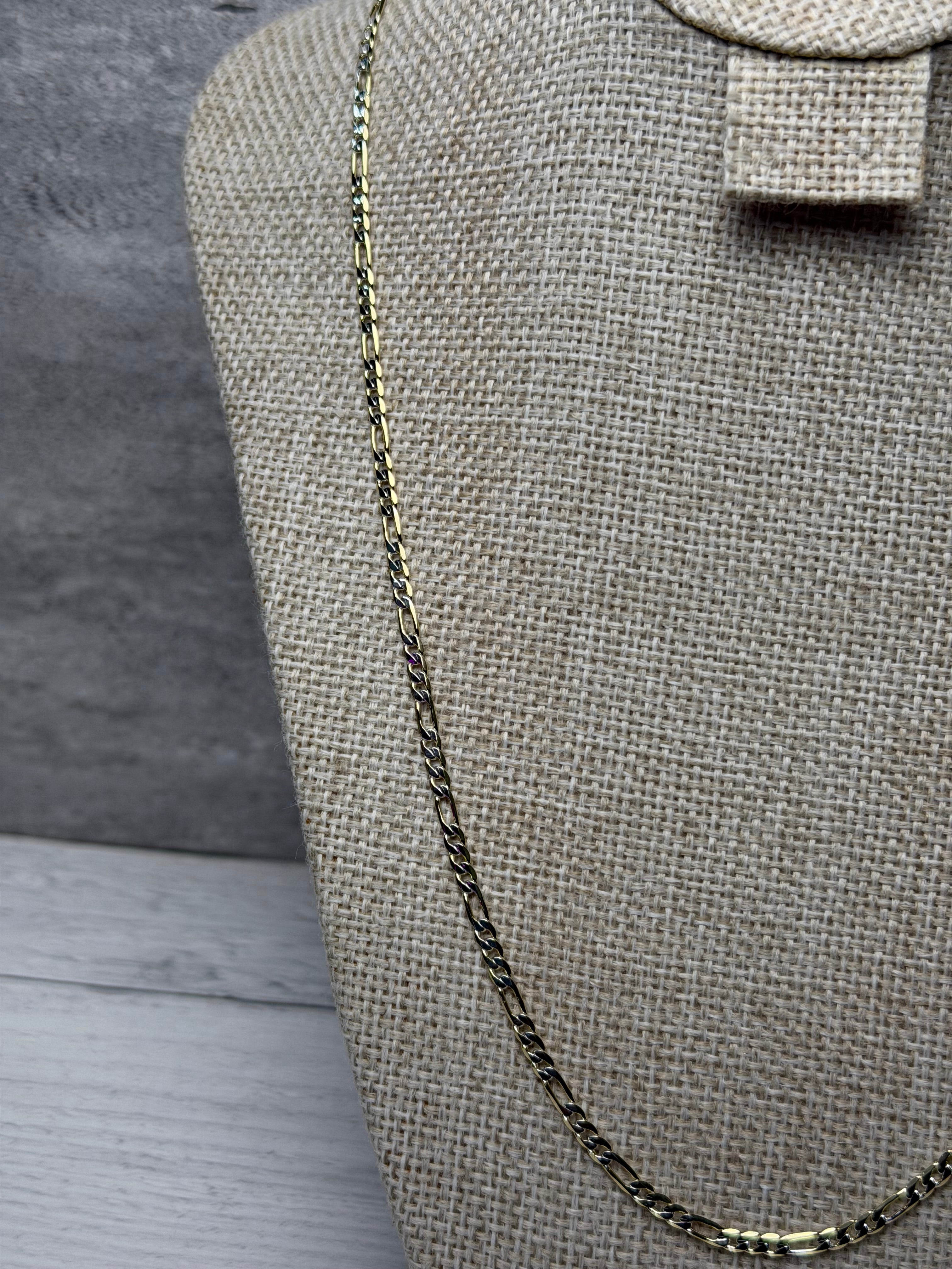 Cadena Crtr Plana 3 mm Oro Laminado 18 K