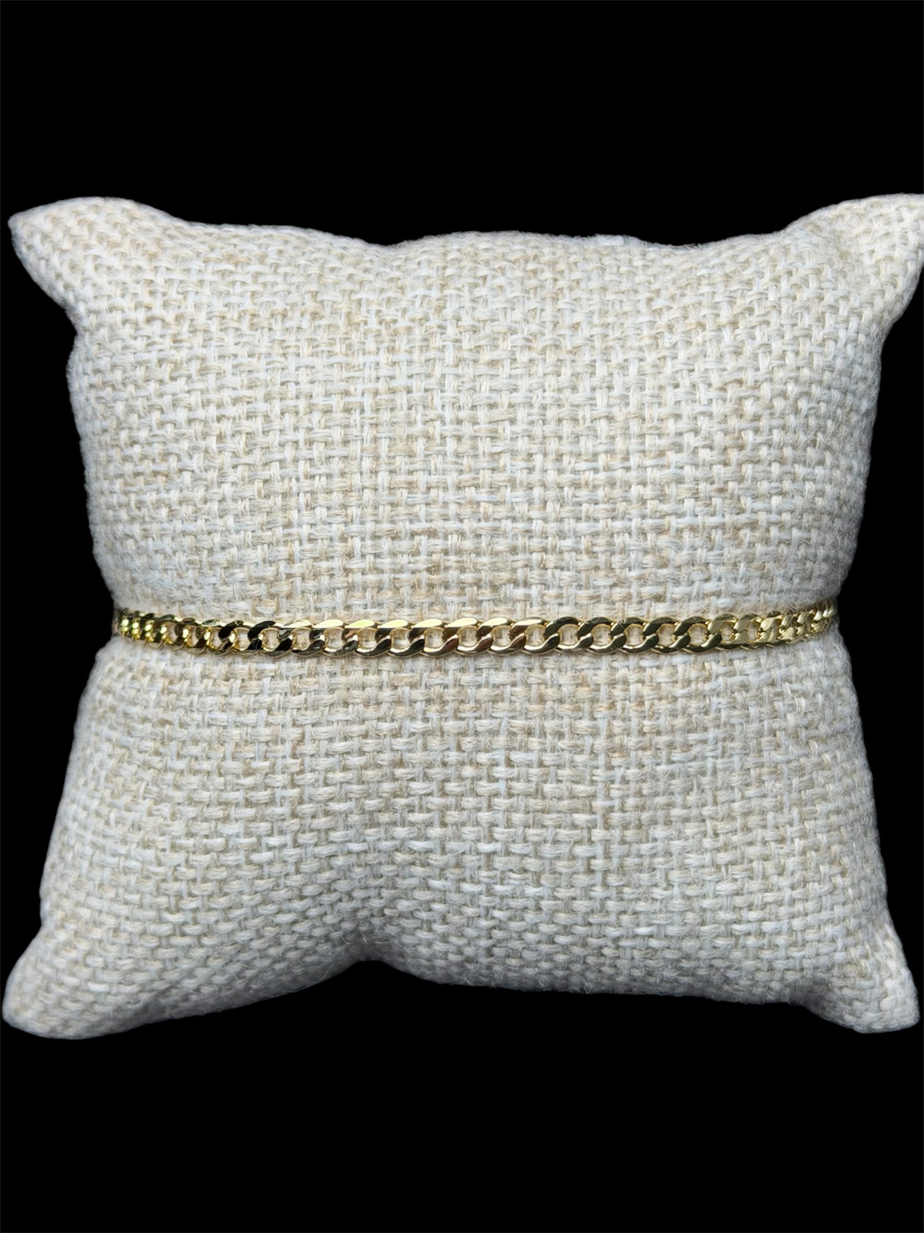 Pulsera Barbada 3 mm Oro Laminado 18 K