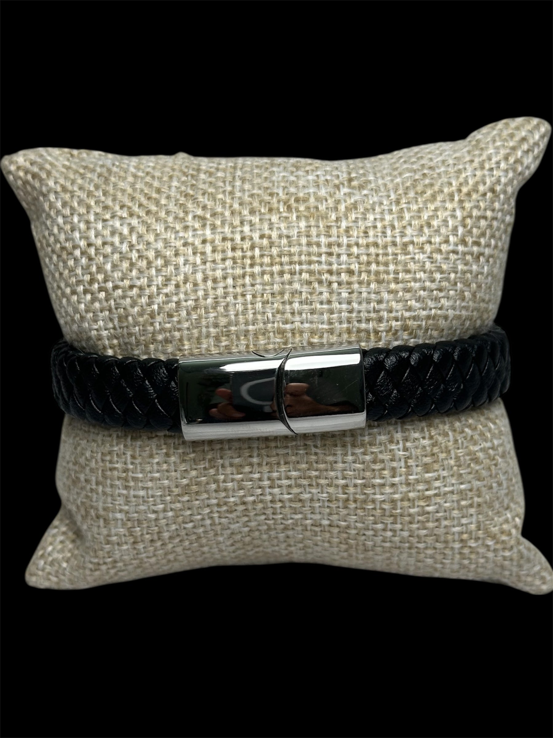 Pulsera Cuero X Plata