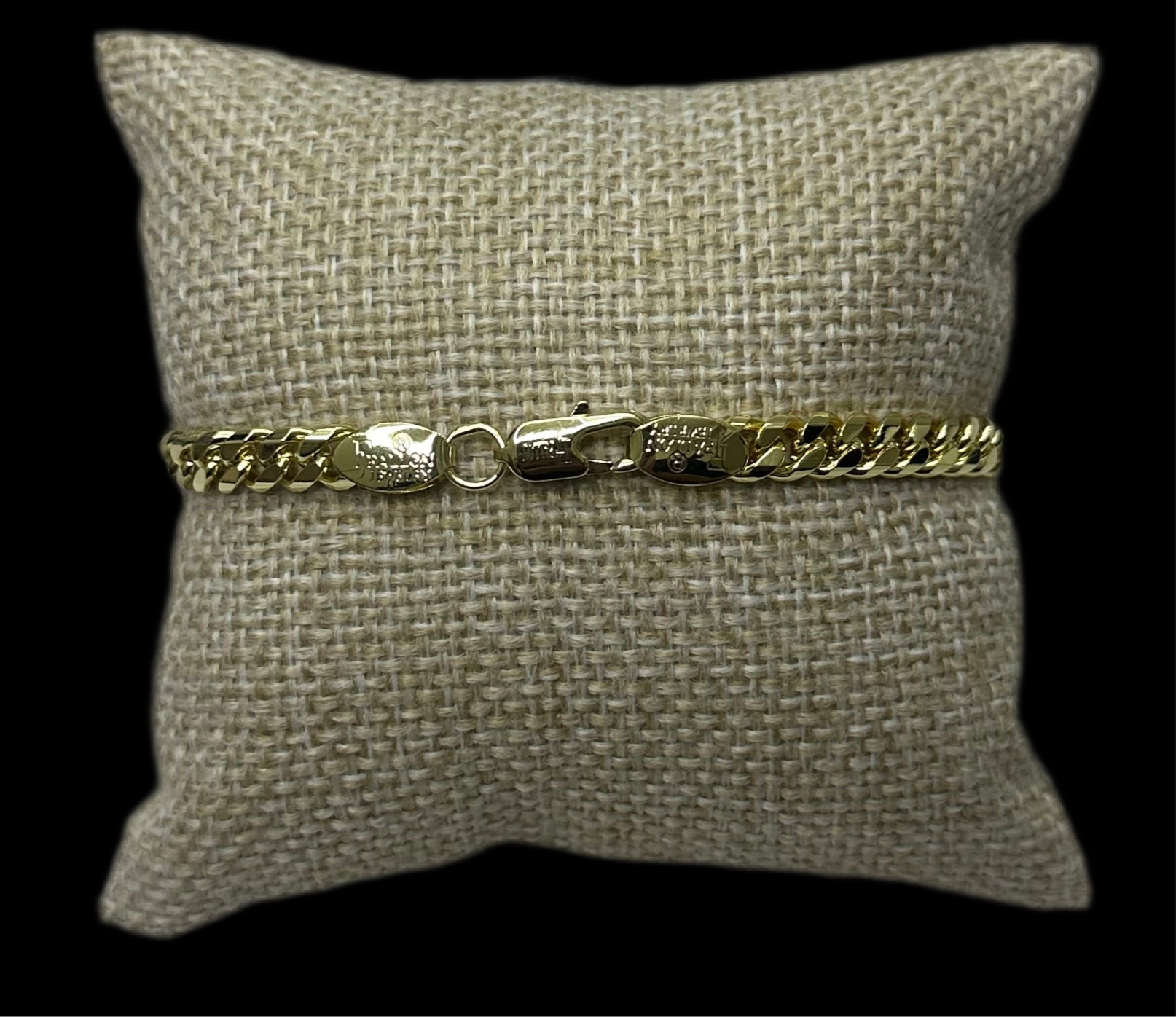 Pulsera Cubana 5 mm Oro Laminado 18 K