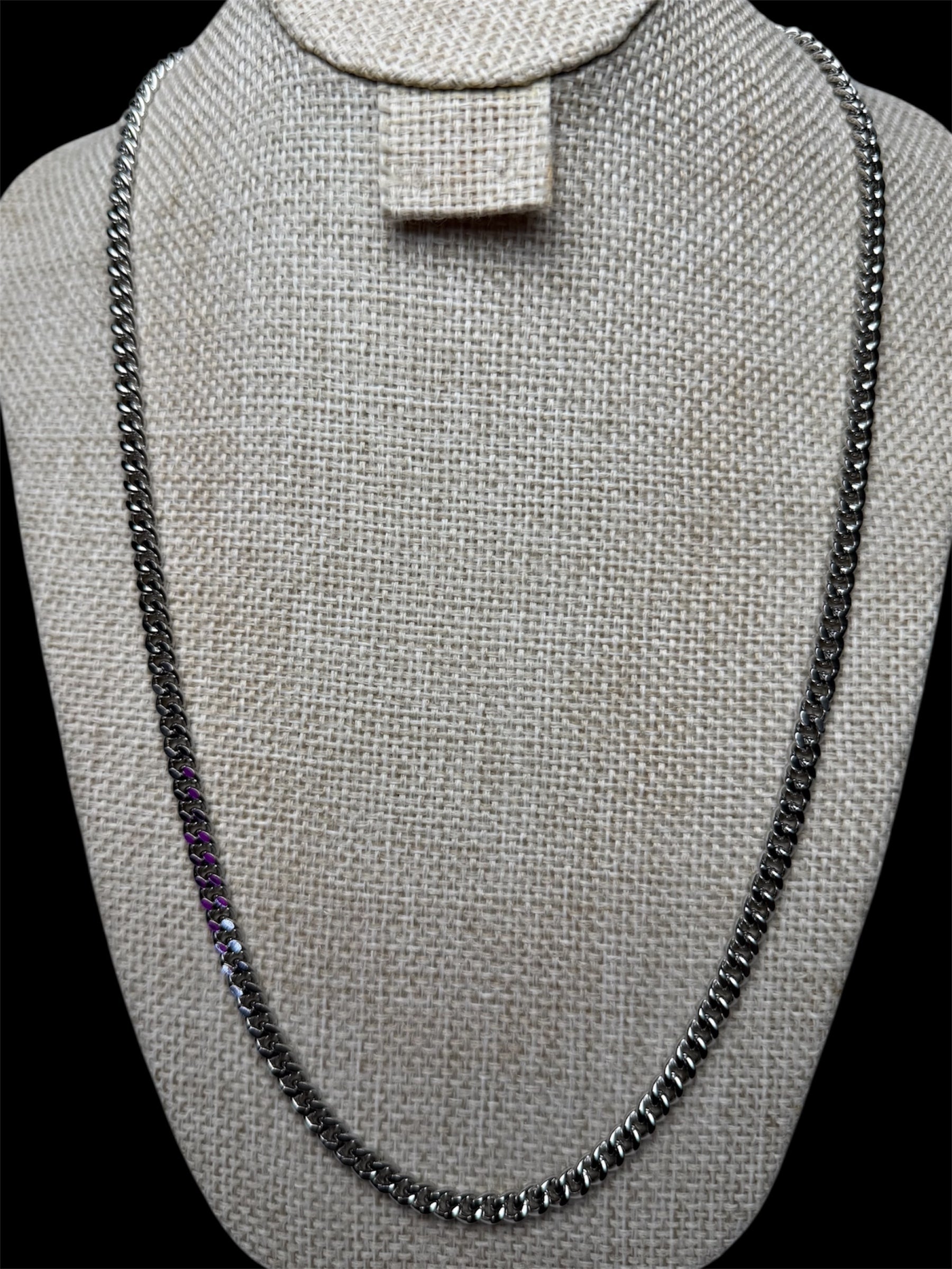 Cadena Cubana Plata 5 mm