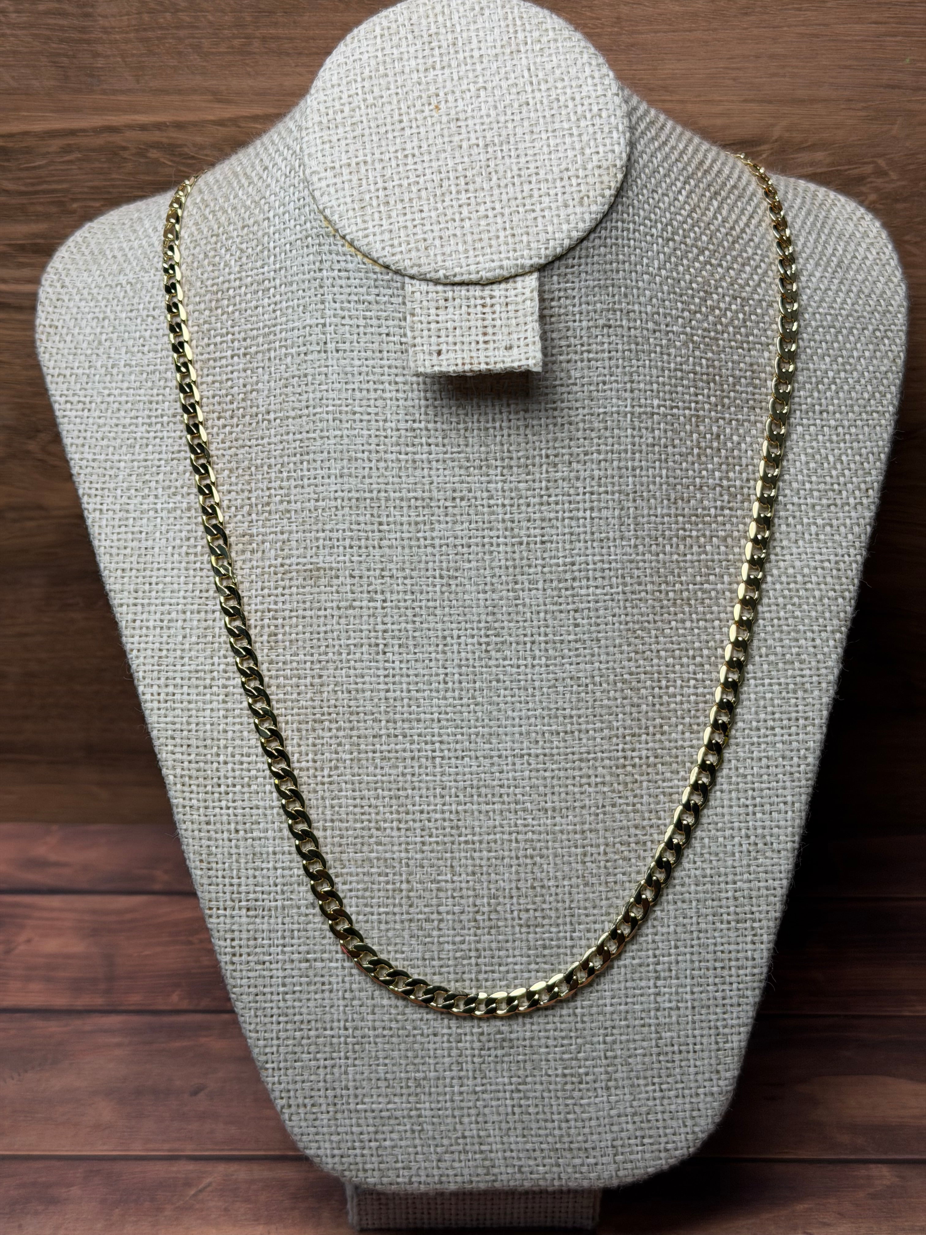Cadena Barbada 5 mm Oro Laminado 18 K