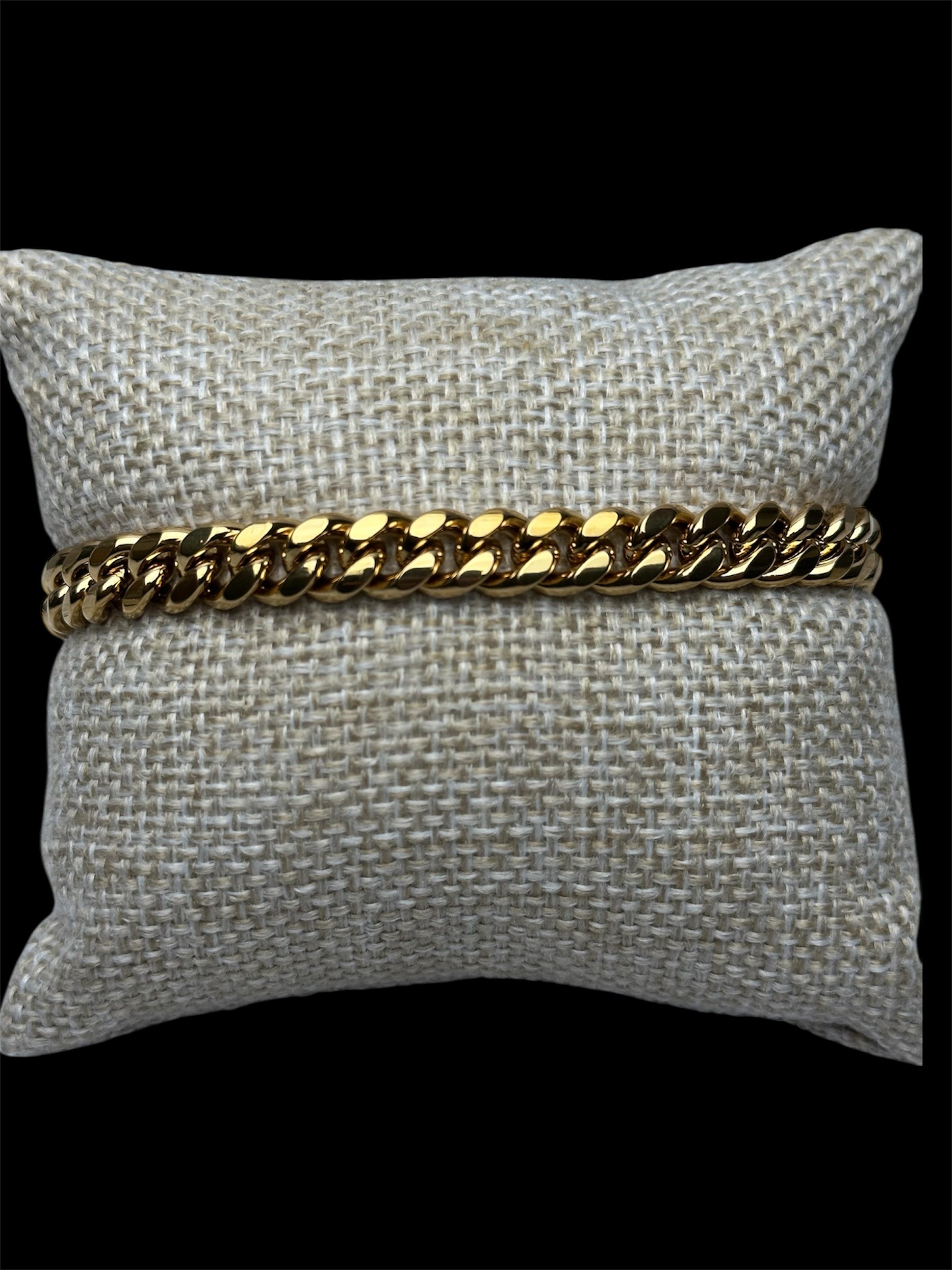 Pulsera Dorada Broche de Caja Dorada 7 mm
