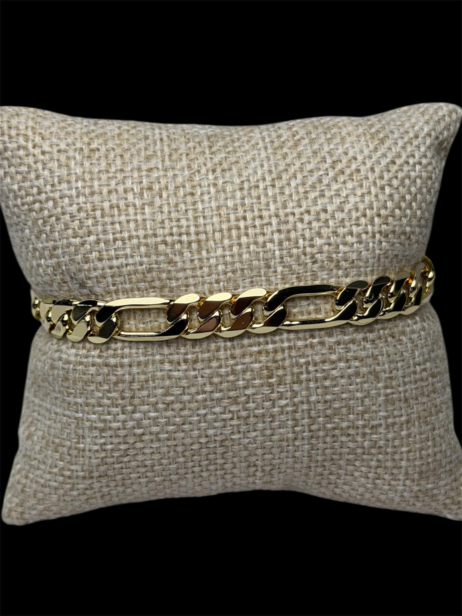 Pulsera Tipo Crtr 8 mm Oro Laminado 18 K