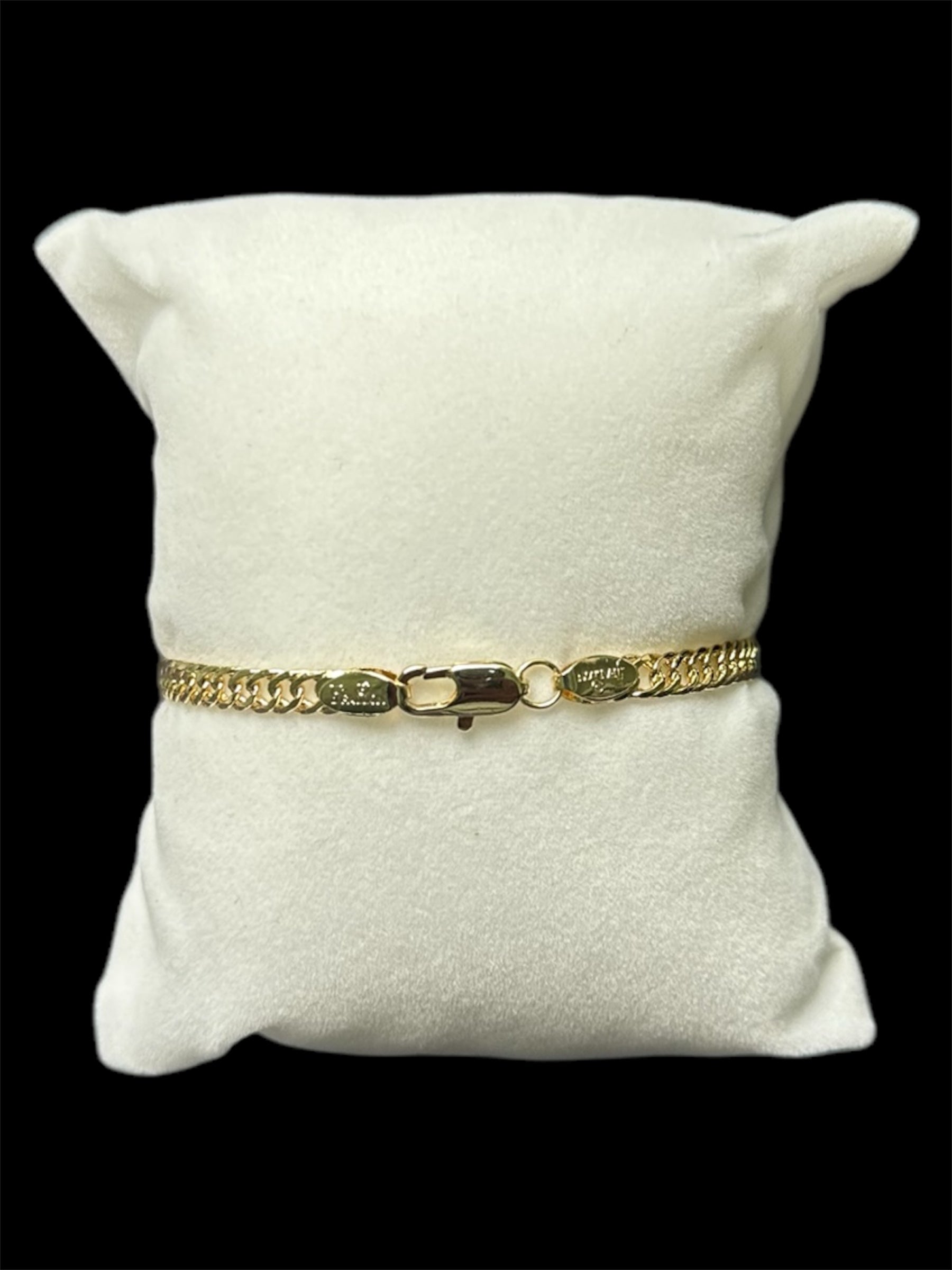 Pulsera Eslabones 3 mm Oro Laminado 18 K