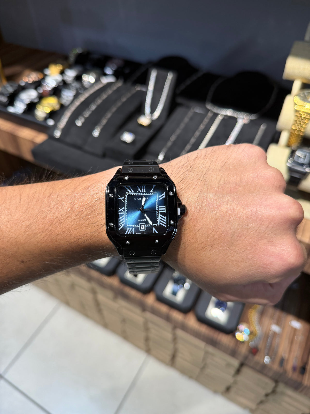Reloj Santos Crtr Negro Azul