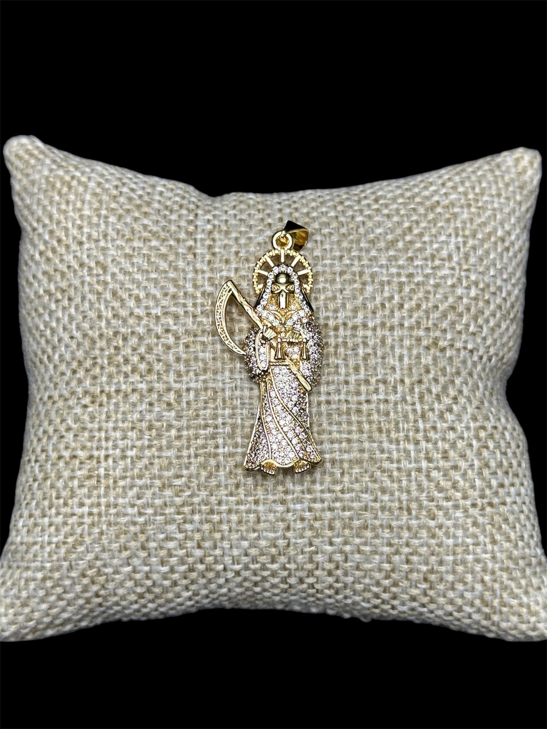 Dije Santa Muerte Zirconias 4 cm