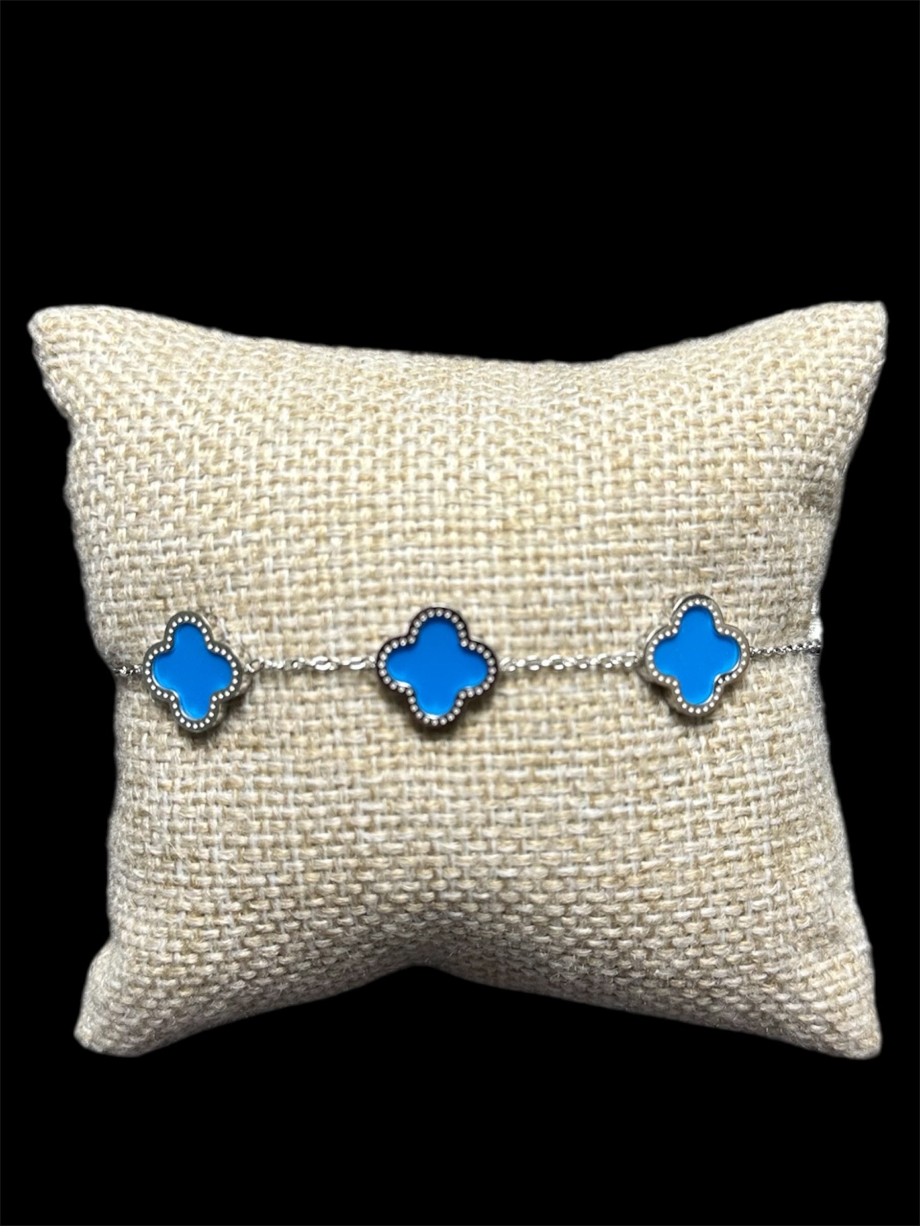 Pulsera VC Plata Azul Acero Inoxidable