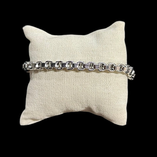 Pulsera Plata Entrelazada Cuadrada