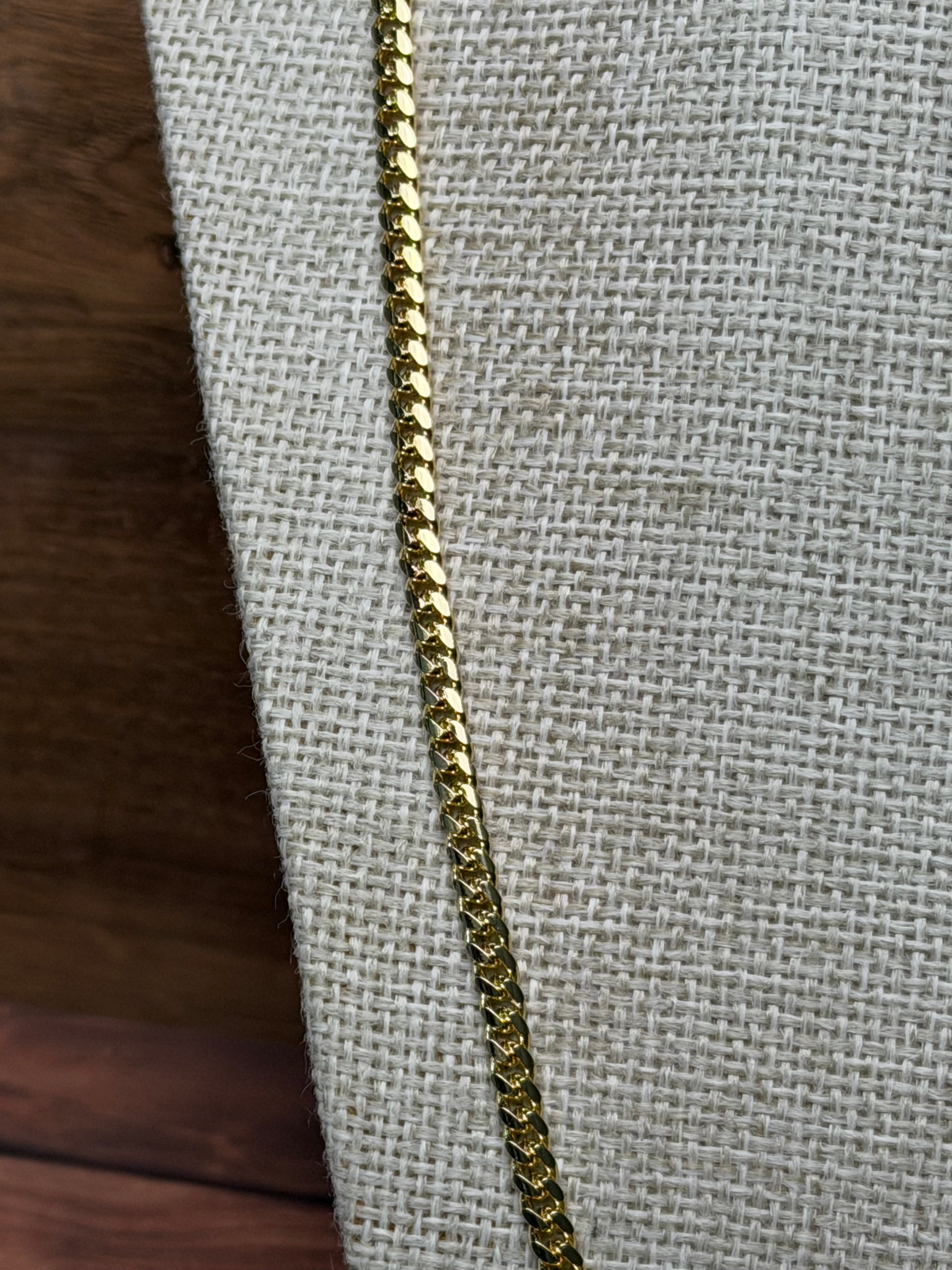 Cadena Cubana Dorada 4.3 mm Oro Laminado 18 K