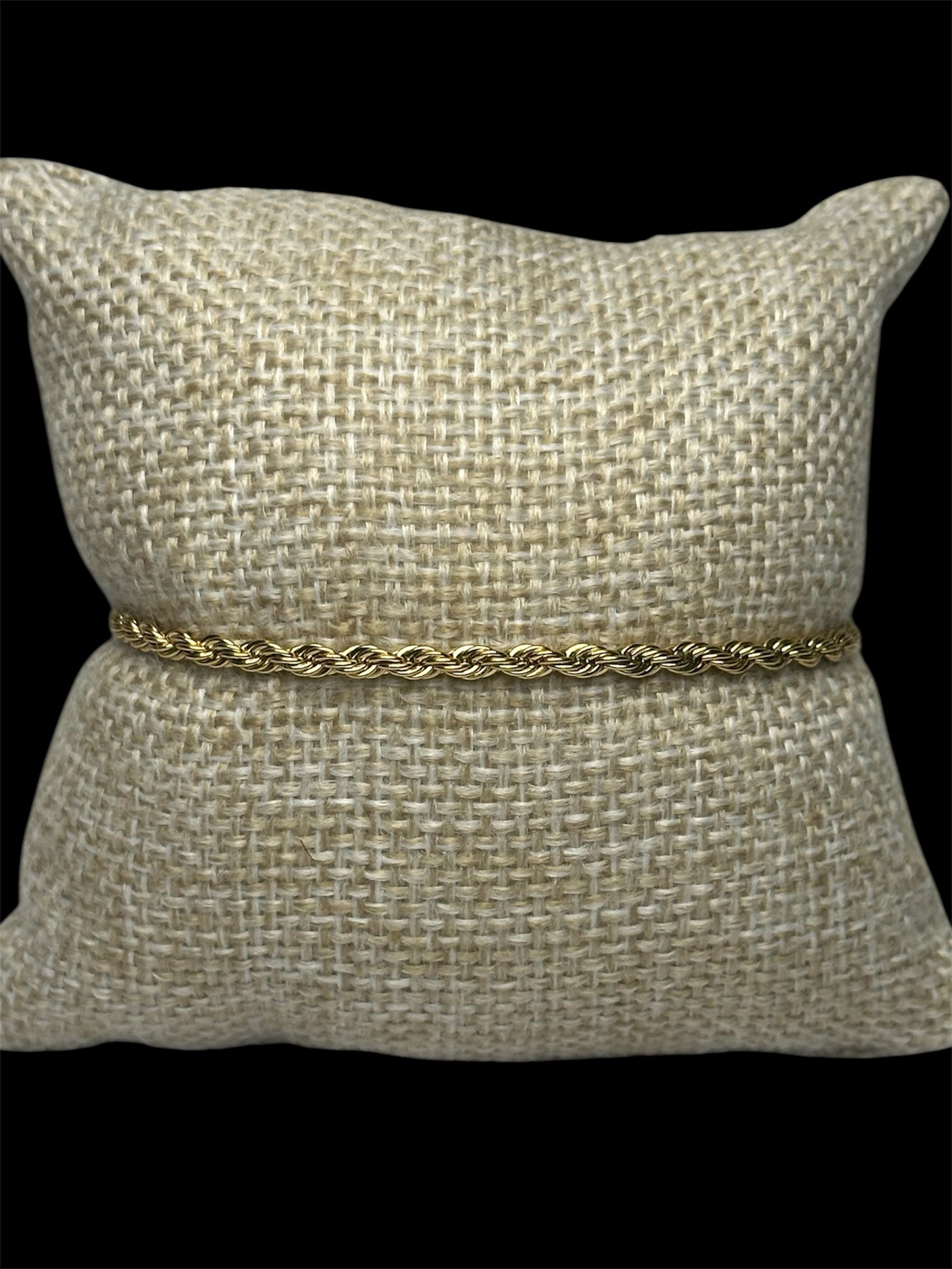 Pulsera Torzal Dorada 3 mm Acero Inoxidable