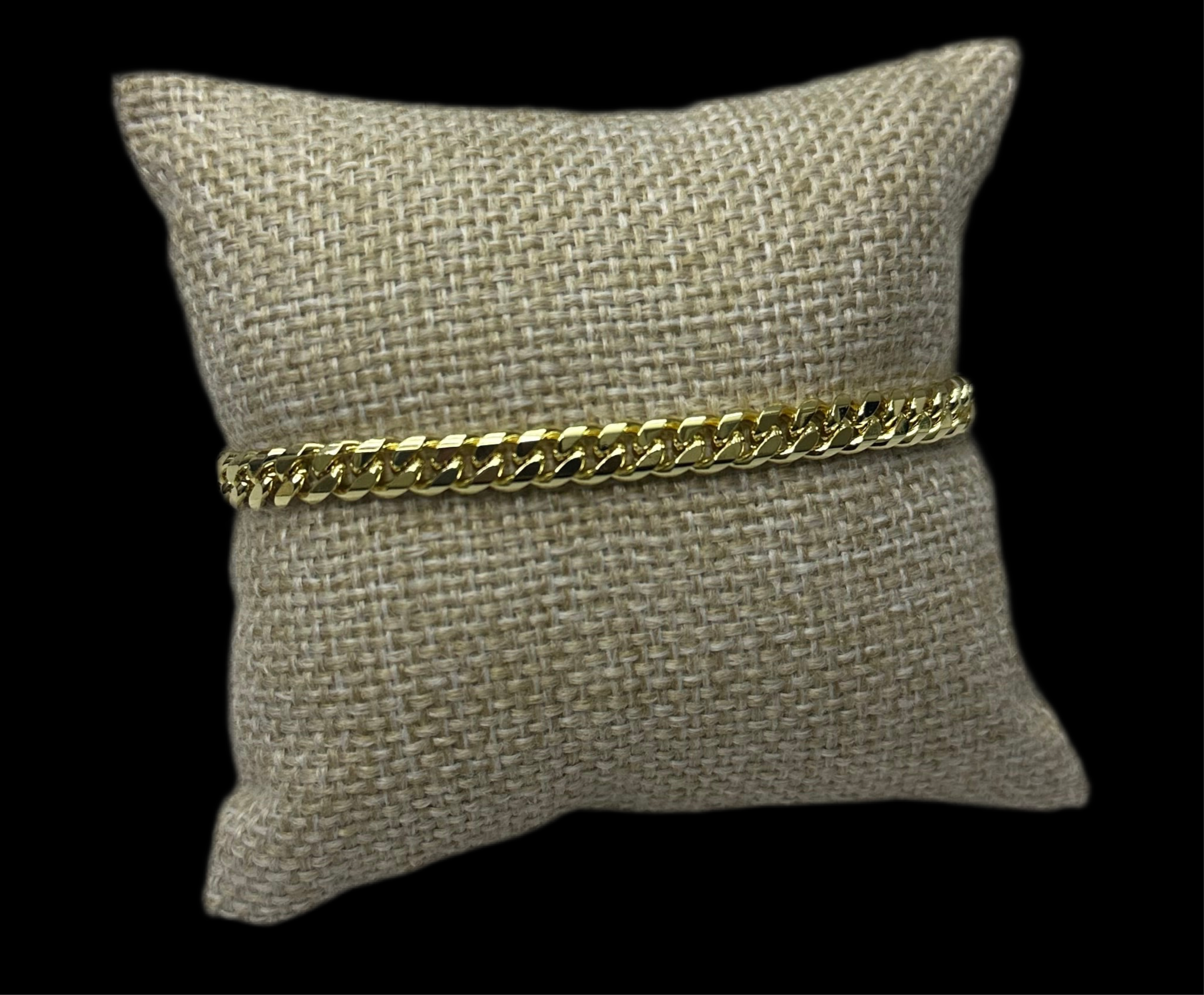 Pulsera Cubana 5 mm Oro Laminado 18 K